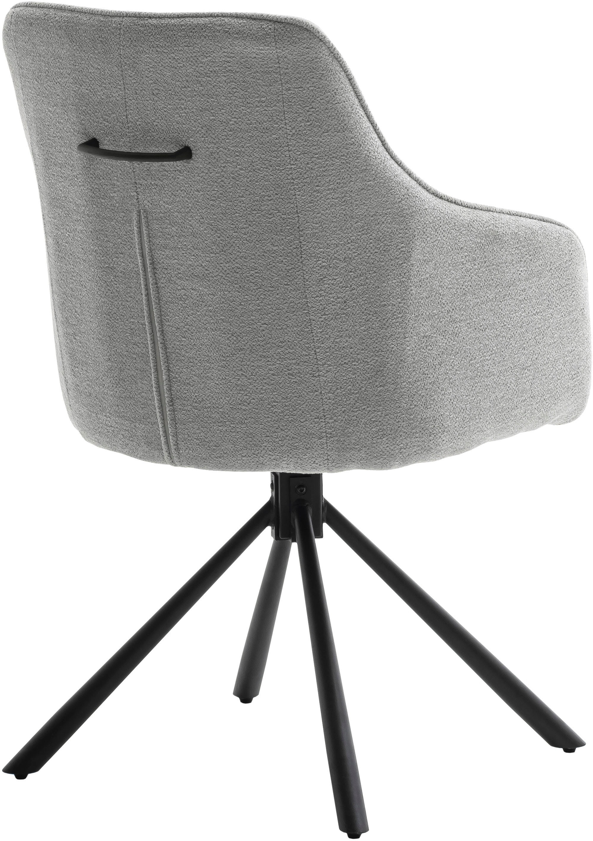 MCA furniture Esszimmerstuhl »KASAMA«, Strukturstoff, (2er-Set), 180° drehbar, Belastbarkeit120 kg, Sitzhöhe ca. 51 cm