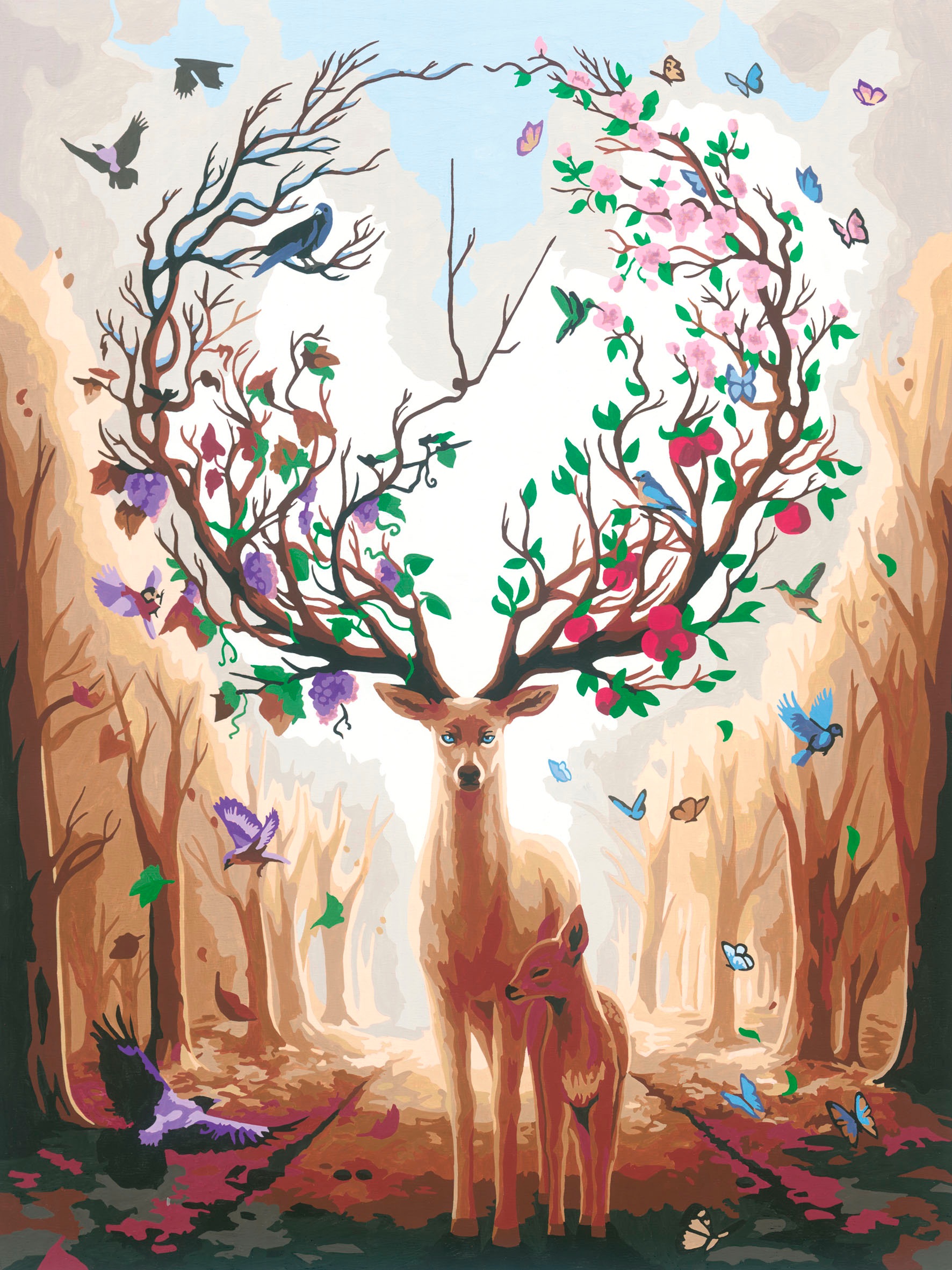Ravensburger Malen nach Zahlen »CreArt, Leinwand Magischer Hirsch«, Made in Europe