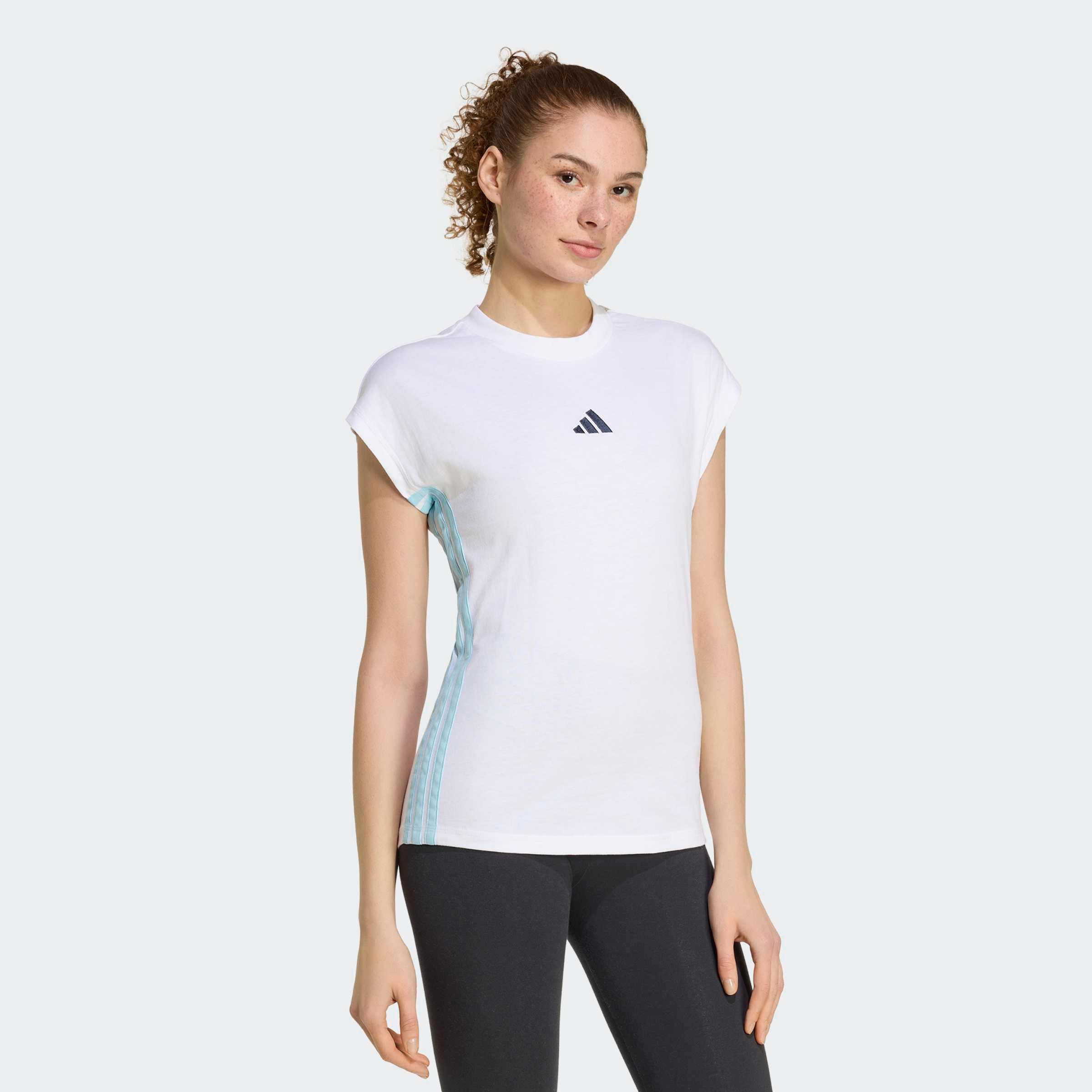 adidas Sportswear T-Shirt "ESSENTIALS 3-STREIFEN SINGLE JERSEY" günstig online kaufen