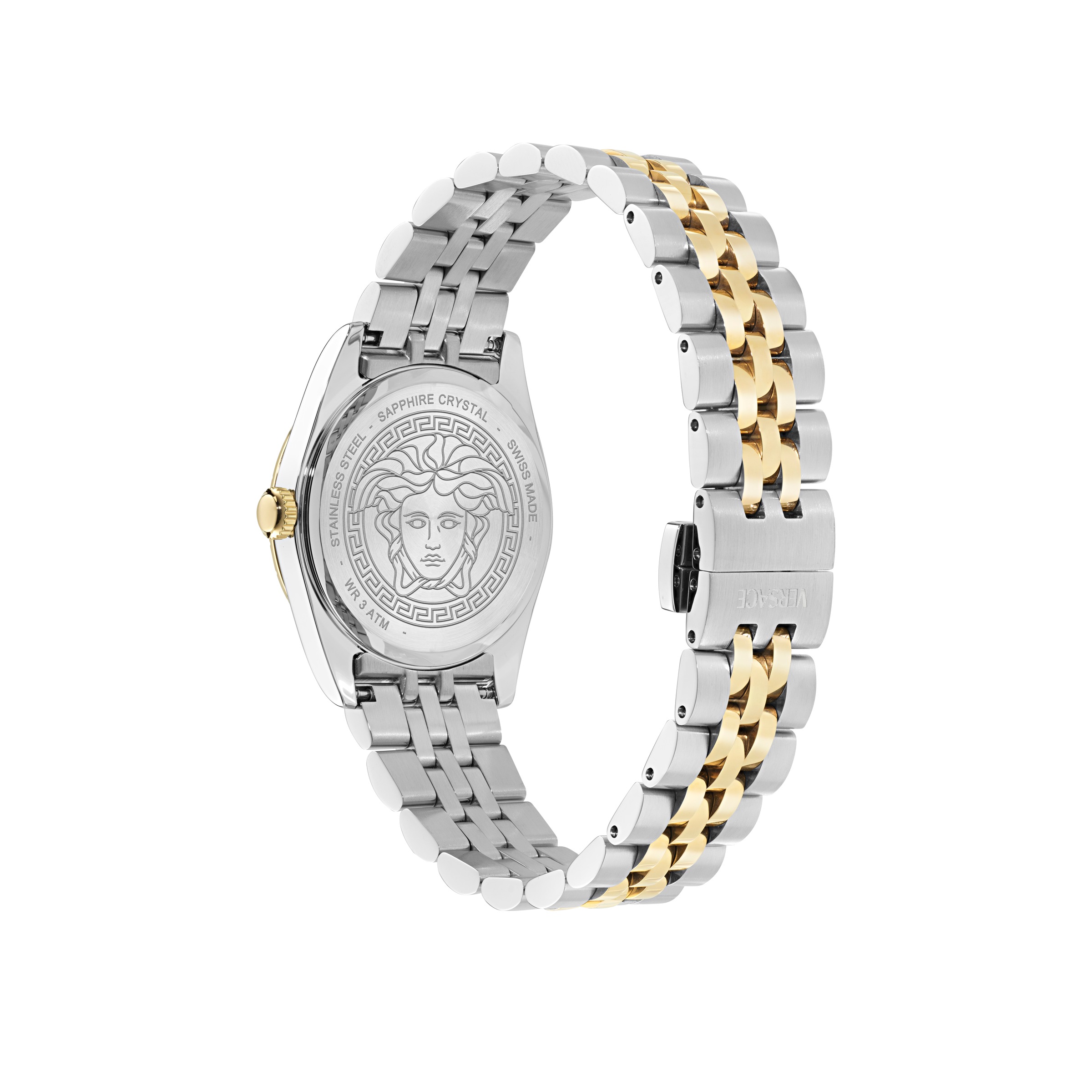 Versace Quarzuhr »MILLENYIUM LADY« Armbanduhr, Damenuhr, Swiss Made, Edelstahlarmband, analog