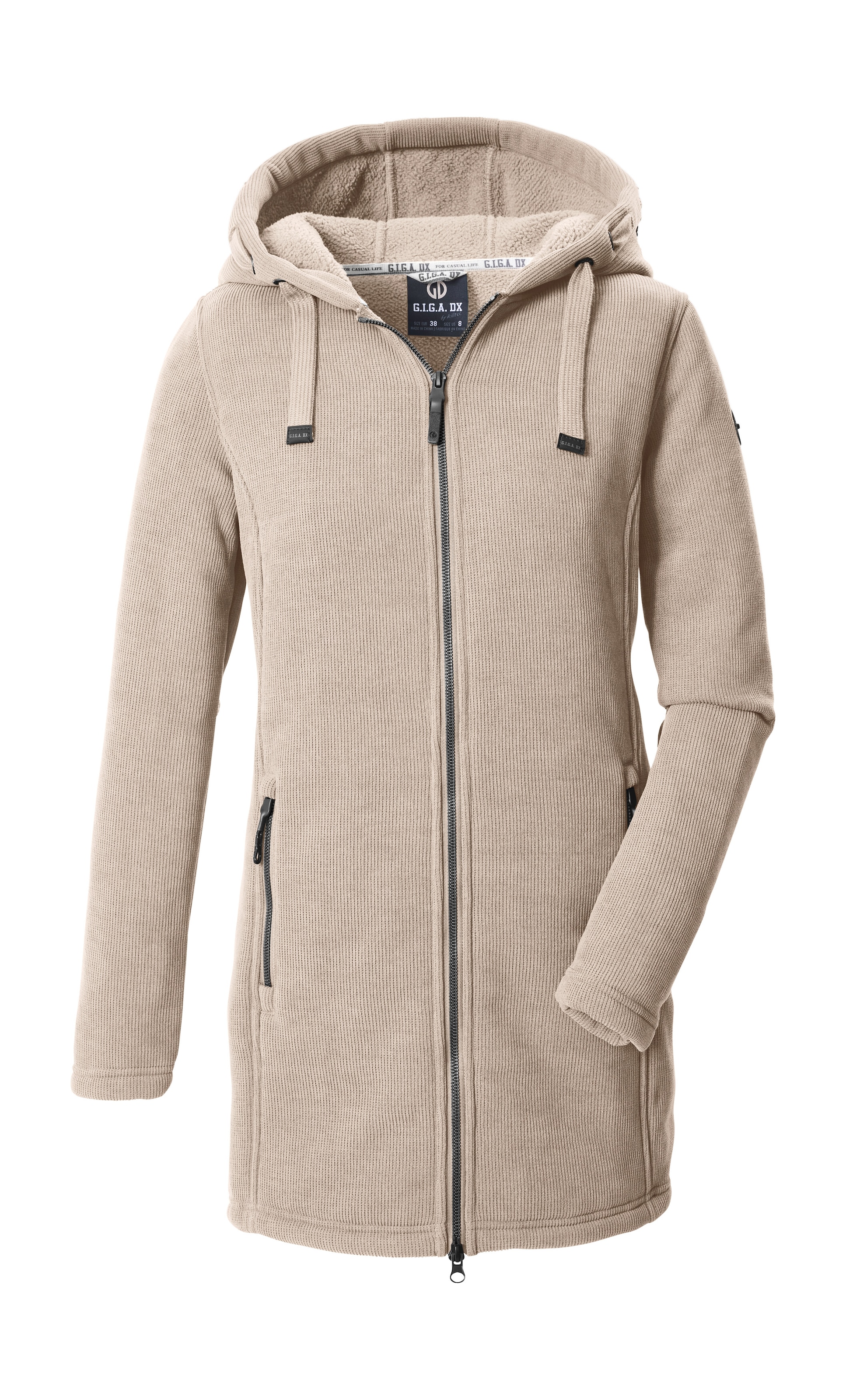 G.I.G.A. DX by killtec Fleecejacke "GW 44 WMN KNTFLC PRK" Leichter Damen Strickfleeceparka, warm, 2-Wege-Reißverschluss