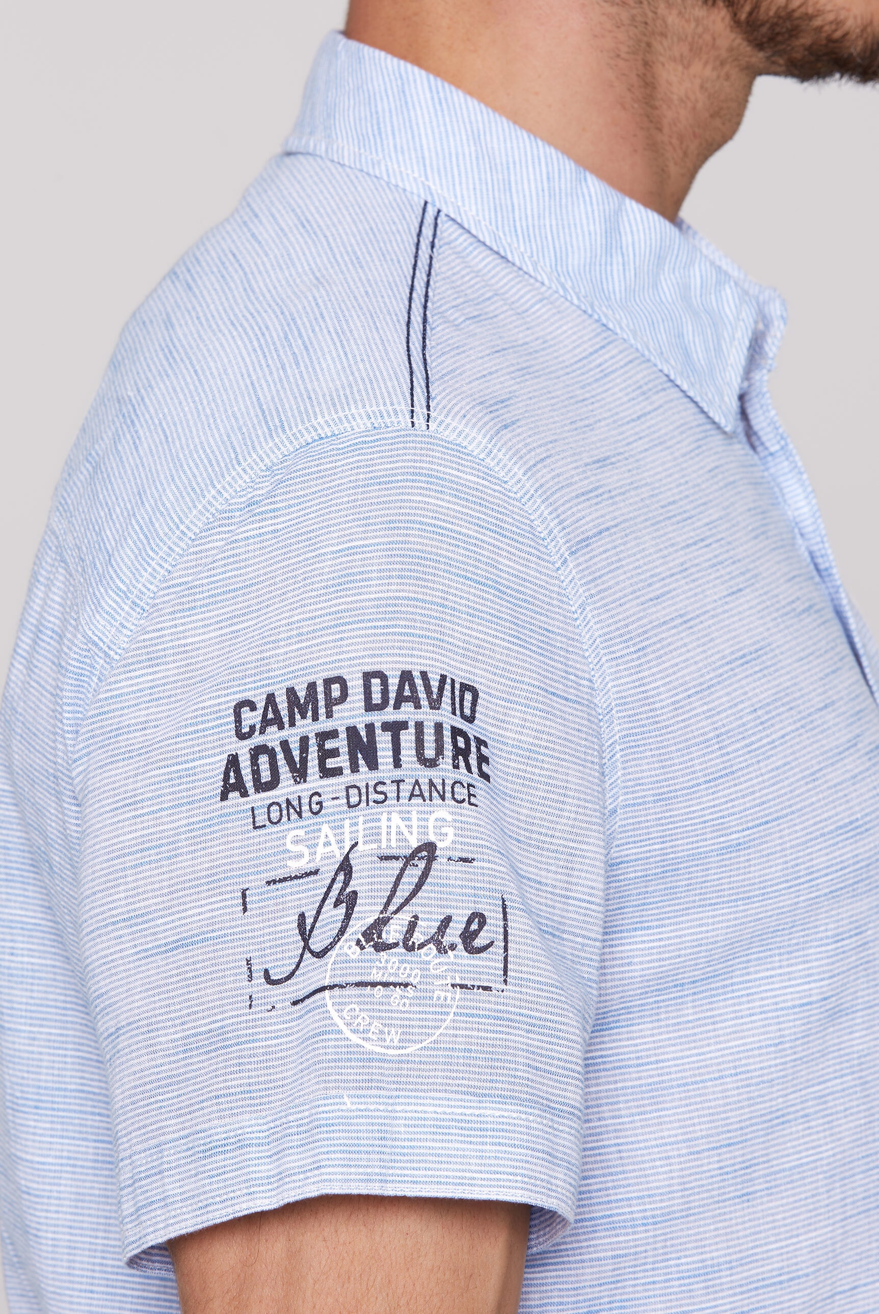 CAMP DAVID Kurzarmhemd, mit Kentkragen