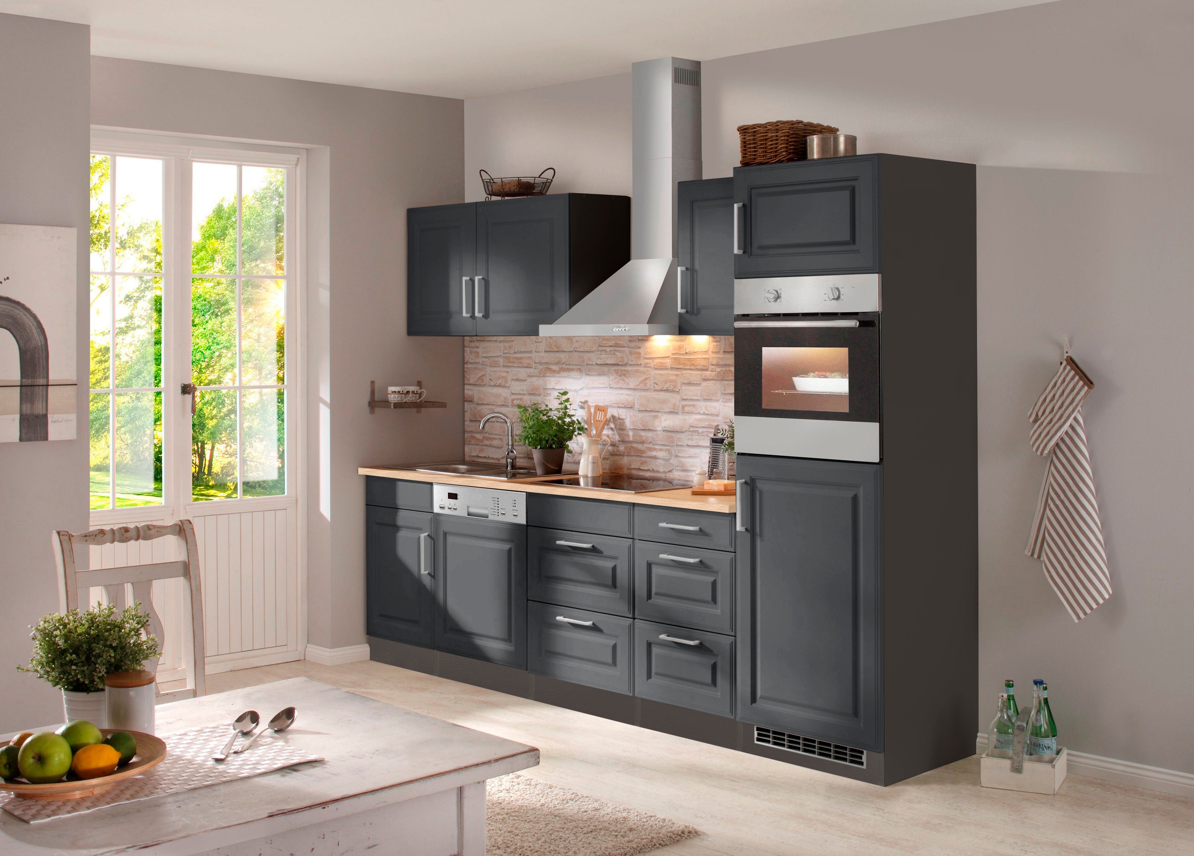 KOCHSTATION "KS-Stockholm" Breite 280 cm, mit hochwertigen MDF Fronten im L günstig online kaufen