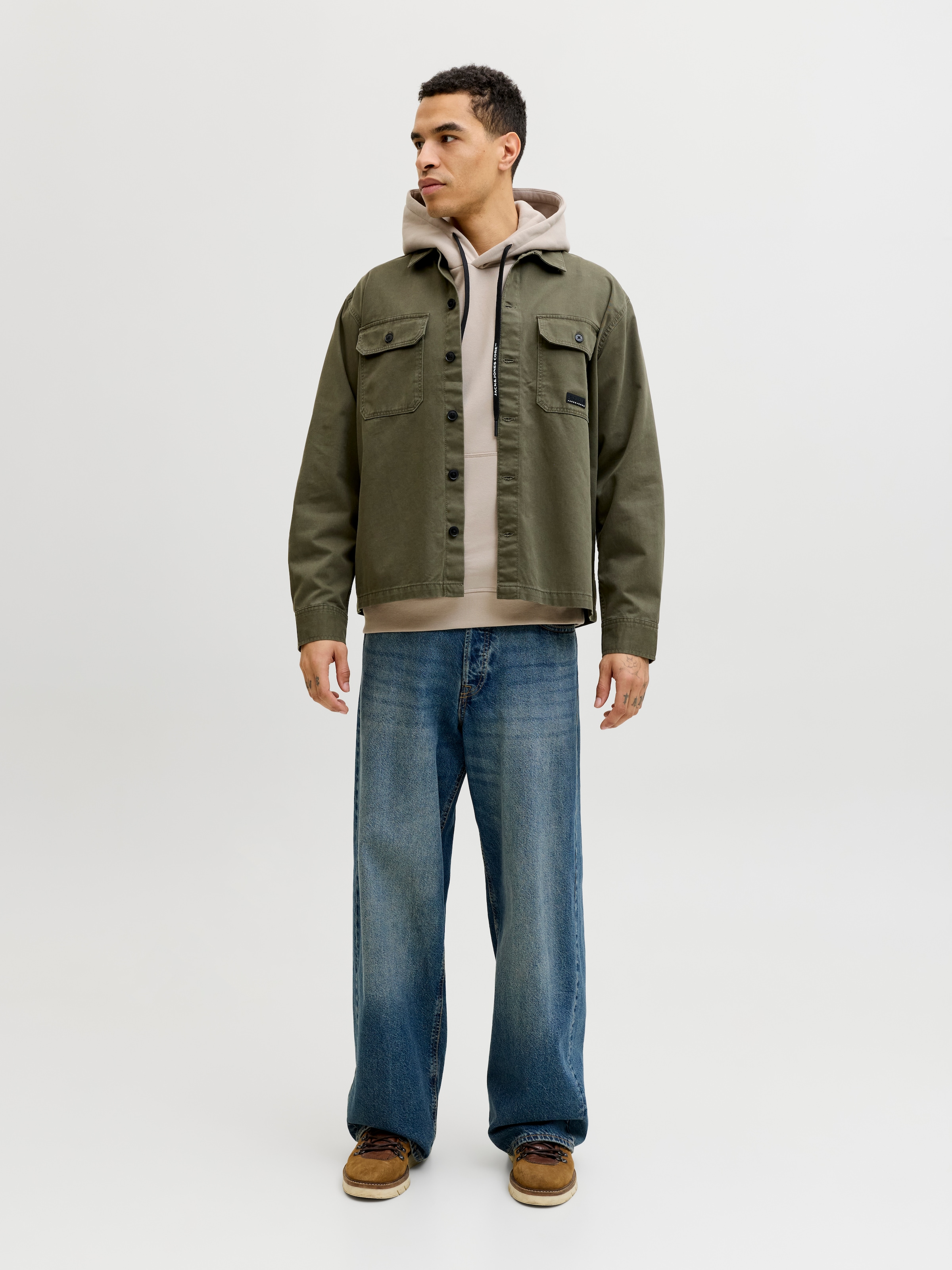 Jack & Jones Kapuzensweatshirt »JCOFUSION SWEAT BADGE HOOD«
