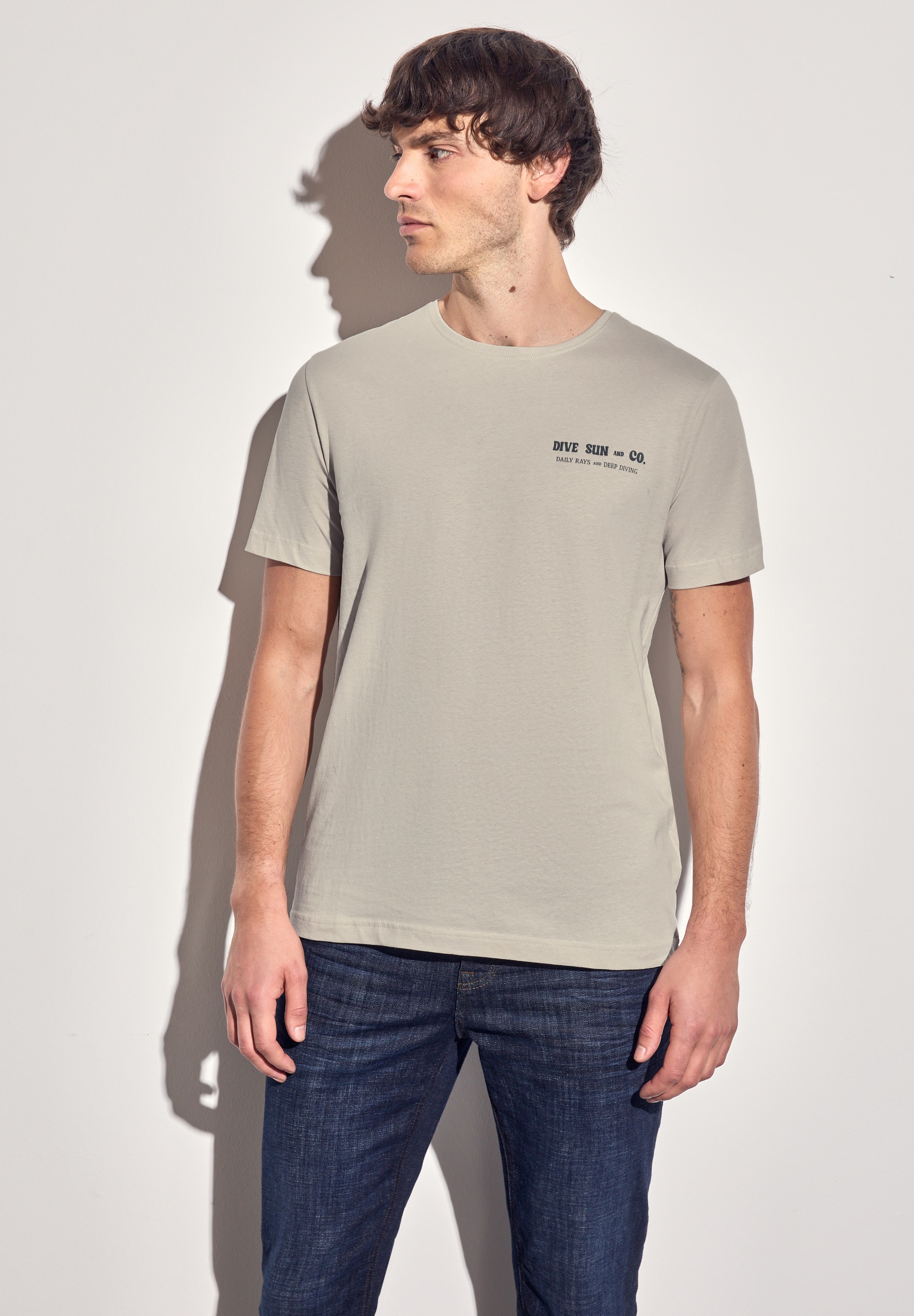 STREET ONE MEN T-Shirt, mit Rundhalsausschnitt günstig online kaufen
