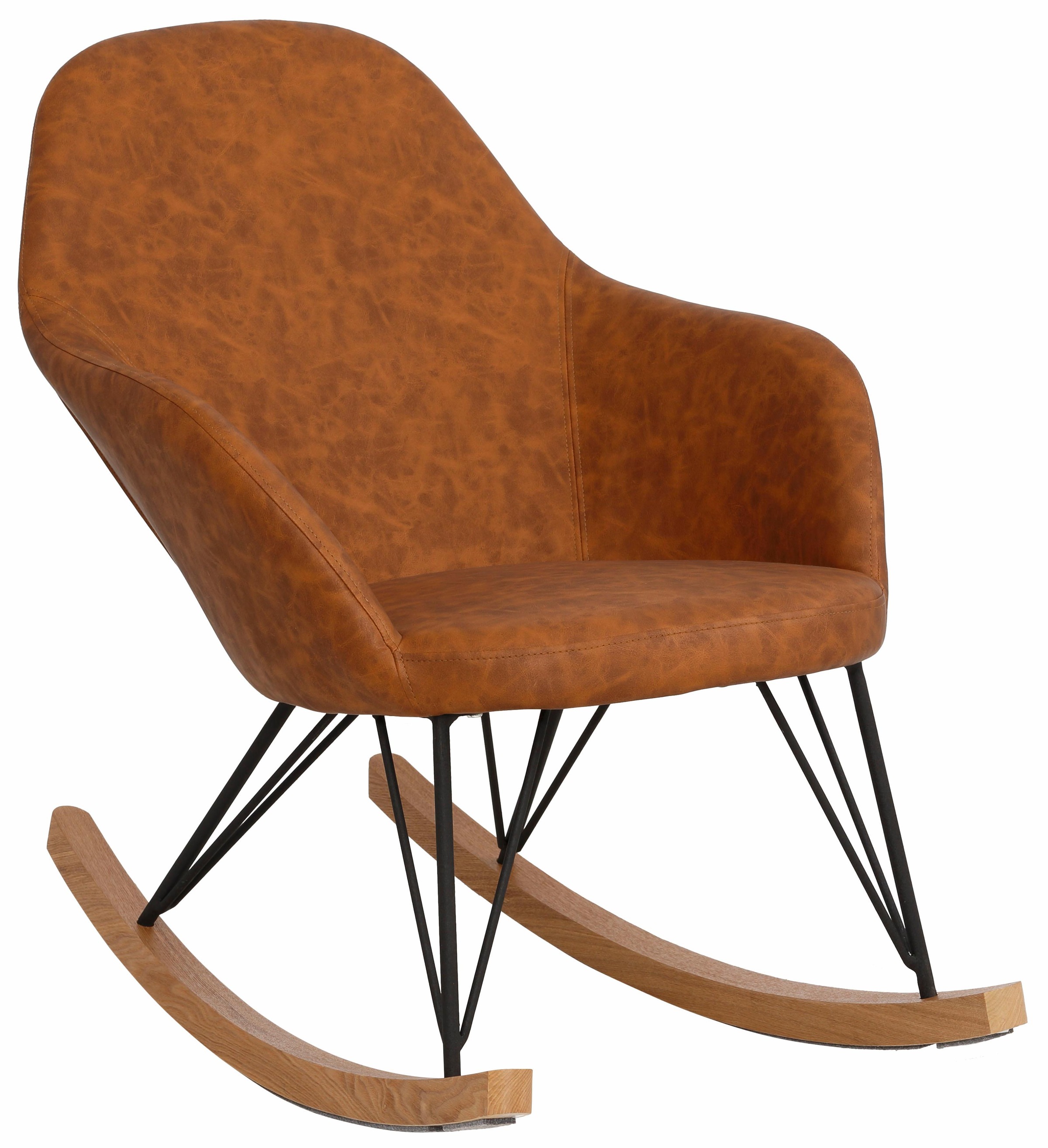 Home affaire Schaukelstuhl "Tampa" () Metallbeine mit Holzkufen, gemütliche günstig online kaufen