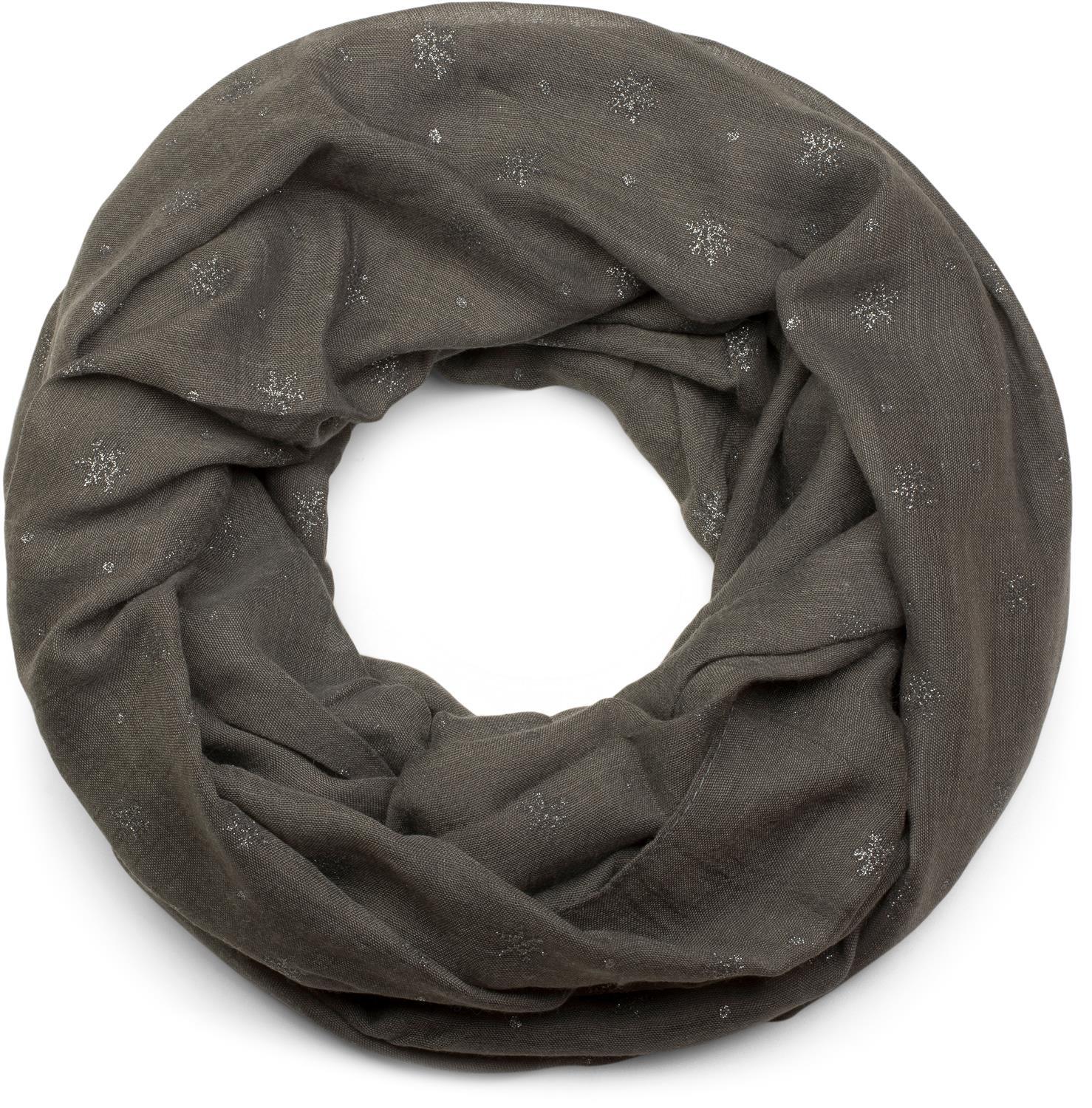 styleBREAKER Loop "Loop mit glitzerndem Schneeflocken Print" 1 Stk.