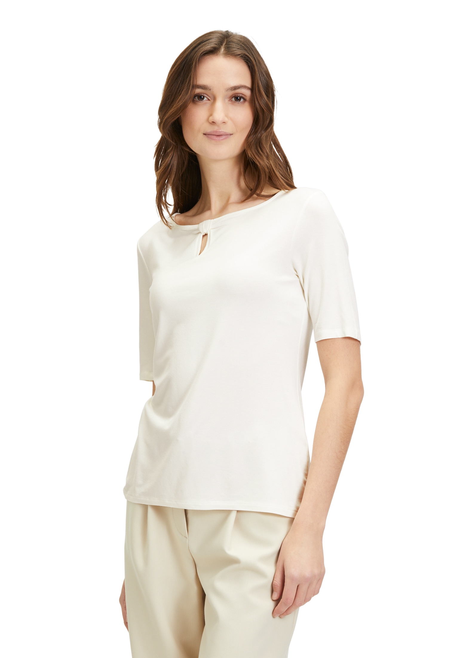 Kurzarmshirt »Betty Barclay Basic Shirt mit Schleifenknoten«, Schlitz