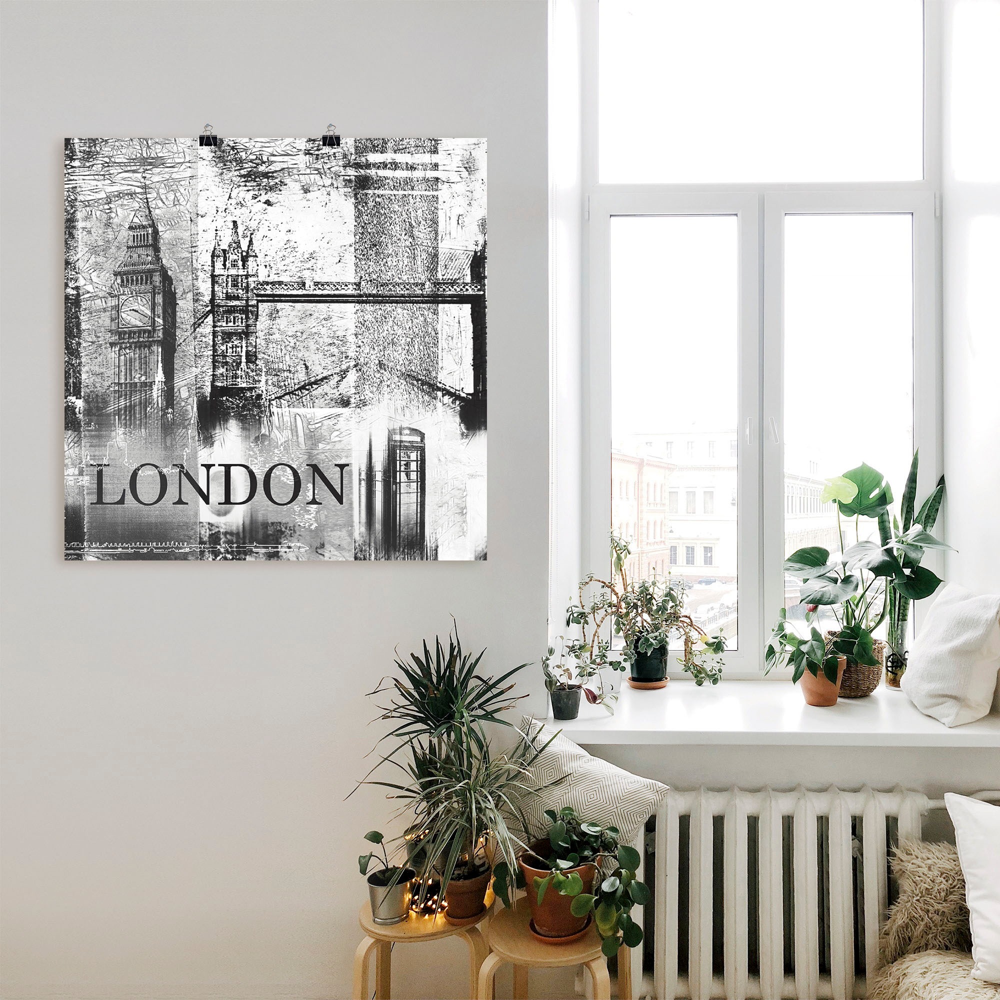 Artland Poster "London Skyline Abstrakte Collage 04", Gebäude, (1 St.), als günstig online kaufen