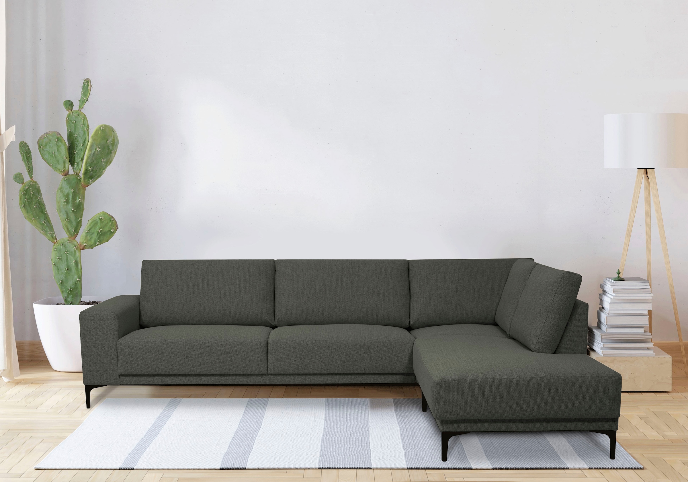 OTTO home Ecksofa "Xander, L-Form," Breite 289 cm, Webstoff, Soft-Touch Che günstig online kaufen