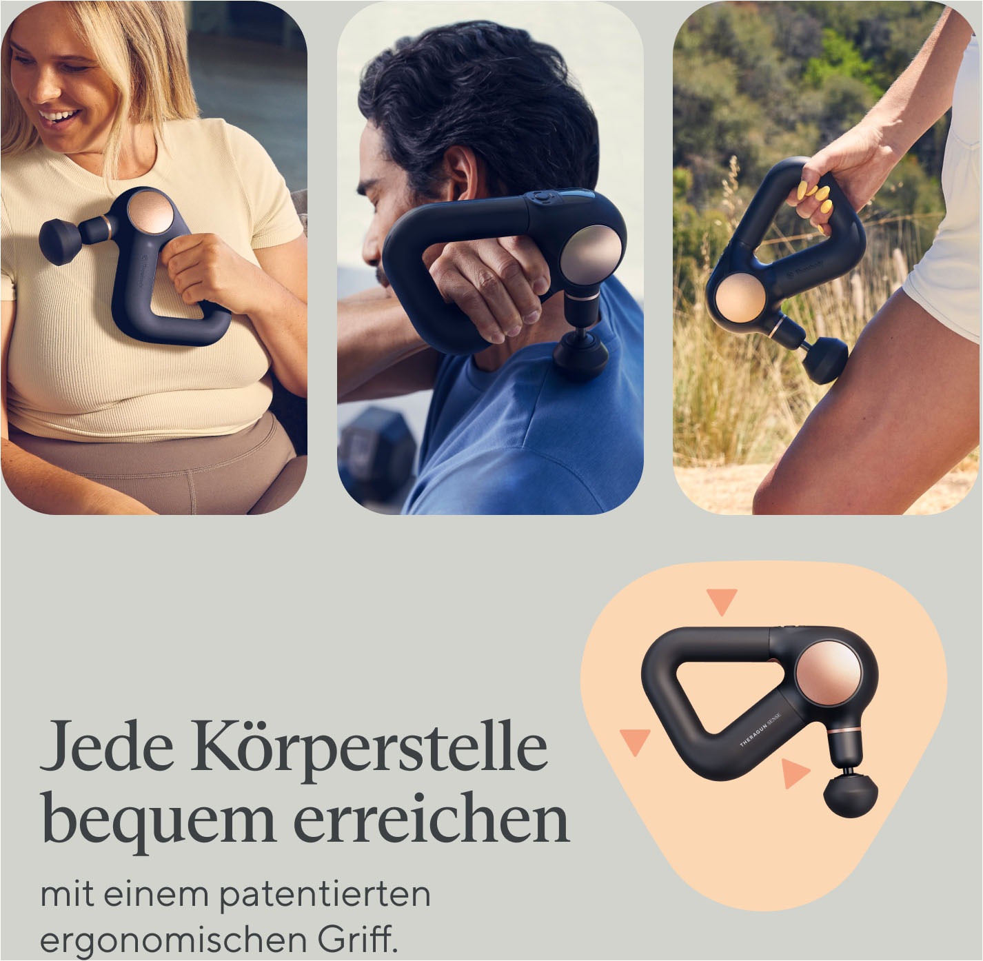 Therabody Massagepistole »Theragun Sense, Stressreduktion, Schmerzlinderung, Erholung«, geführte Atemübungen inkl. TheraMind Klang Therapie