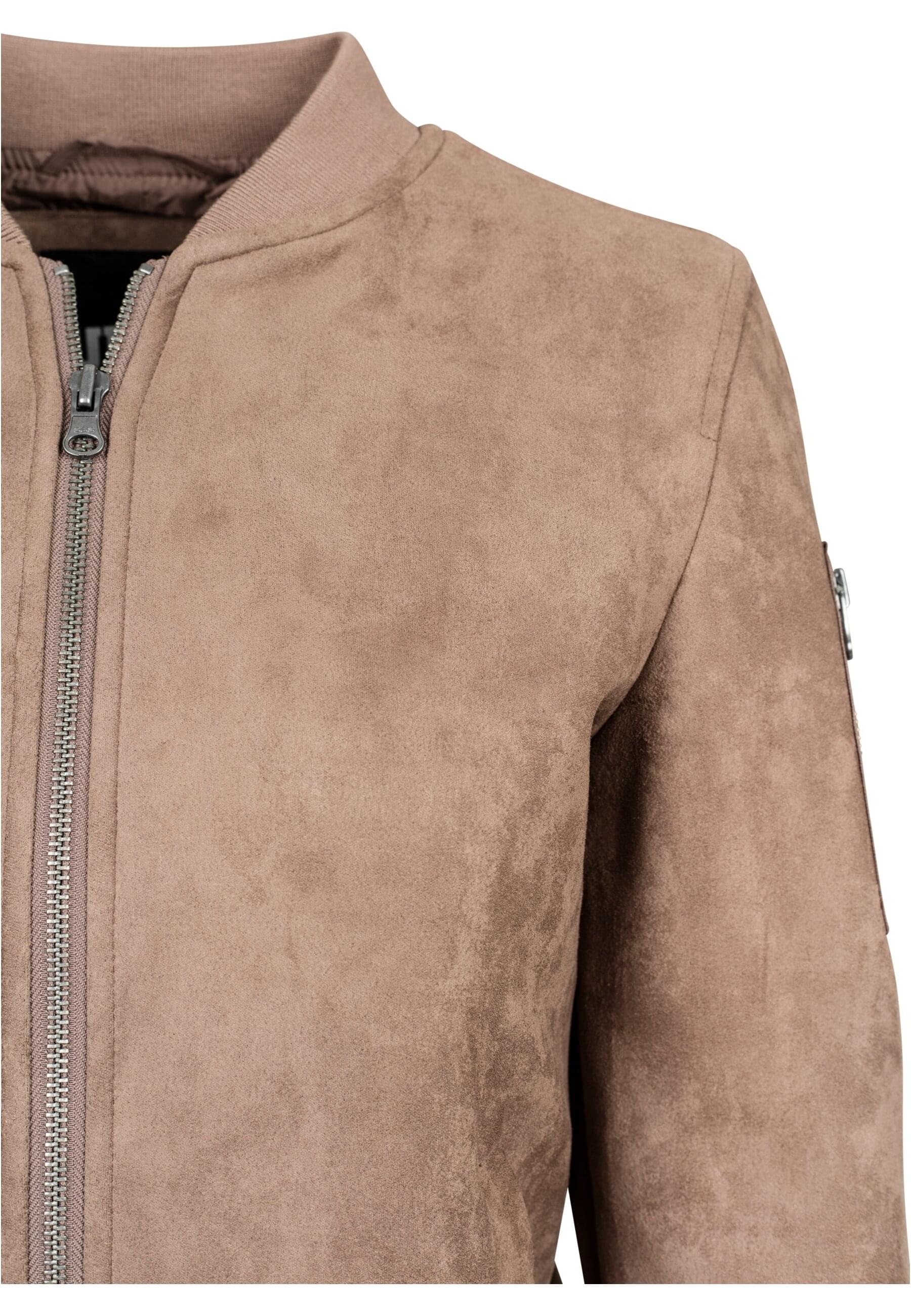 URBAN CLASSICS Bomberjacke »Urban Classics Damen Ladies Imitation Suede Bomber Jacket«, (1 St.), ohne Kapuze