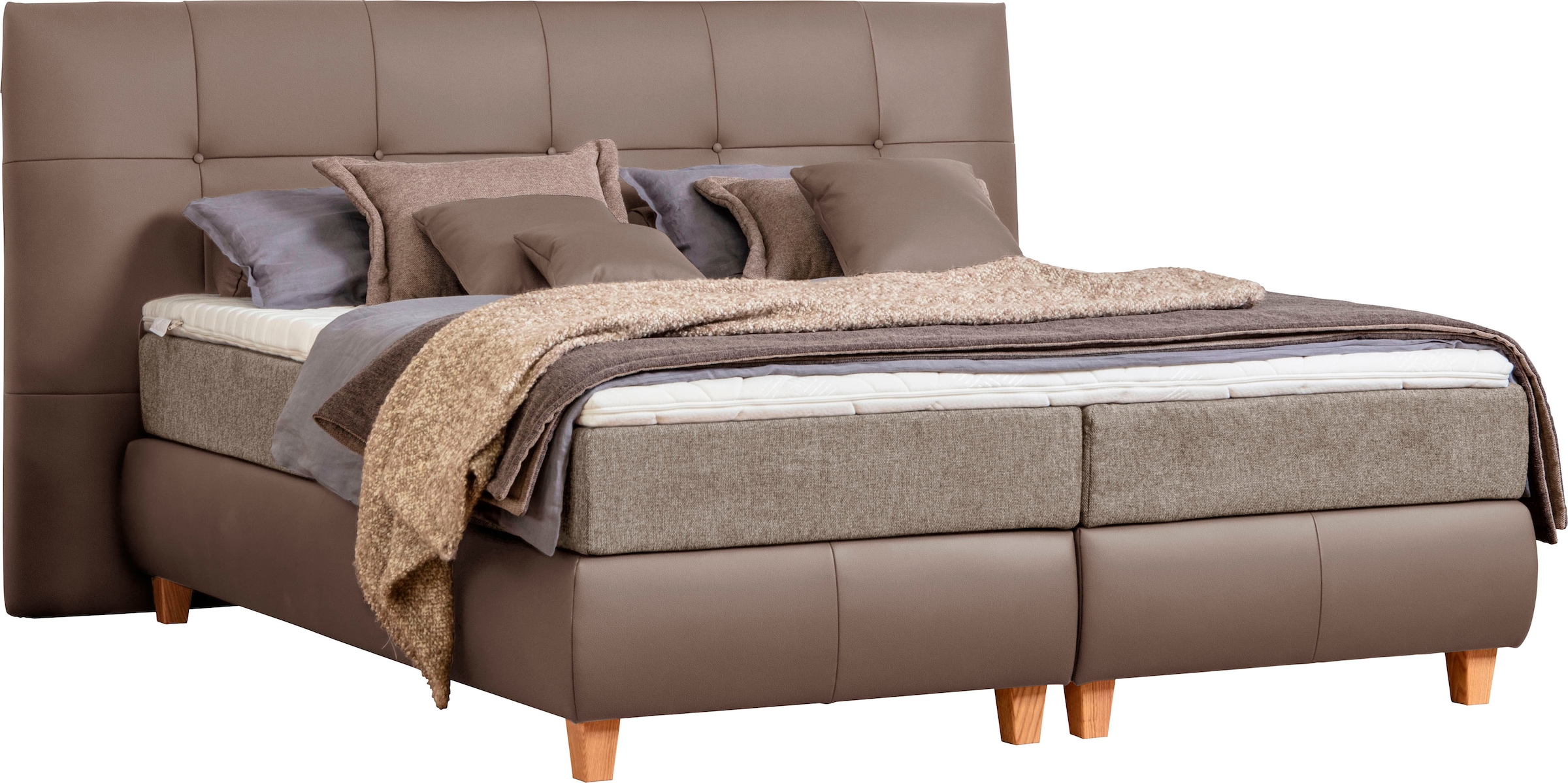 ADA trendline Boxspringbett »Luella«, ADA trendline Boxspringbett, inkl. Matratze und Viscoschaum-Topper