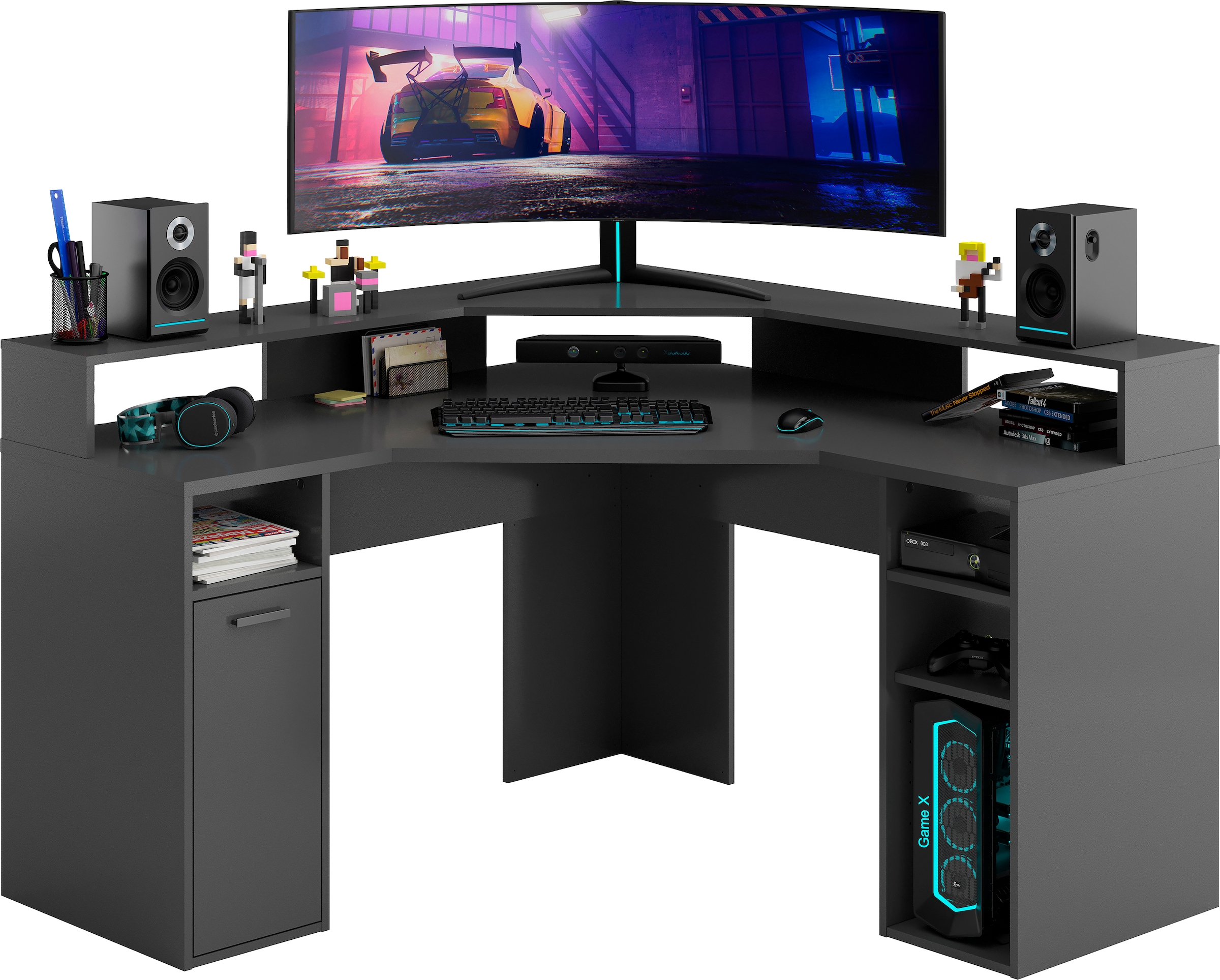 FMD Gamingtisch "Eckschreibtisch Zocker 2" günstig online kaufen