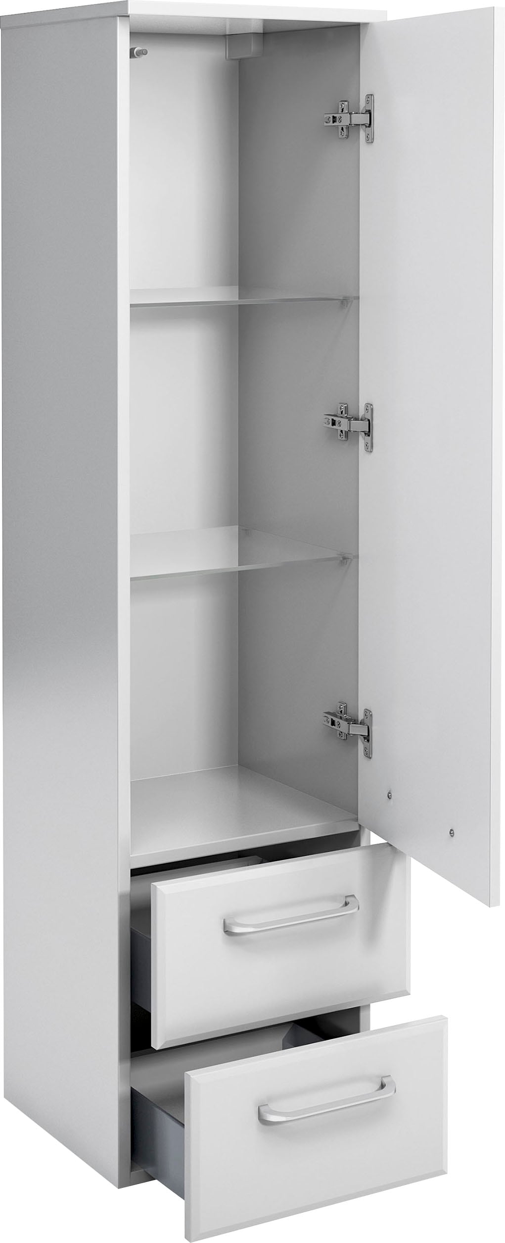 Saphir Midischrank "Quickset Badschrank 35 cm breit, 1 Tür, 2 Schubladen, 2 günstig online kaufen