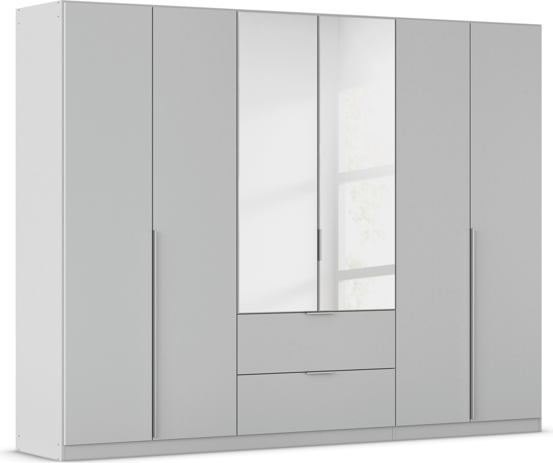 OTTO home Drehtürenschrank "Kleiderschrank Schrank Garderobe AGORDO mit Dekor- oder Hochglanzfront" in zwei Griff-Farben, Breiten 91-360 cm, mit Außenschubkästen, in 7 Breiten und 2 Höhen MADE IN GERMANY