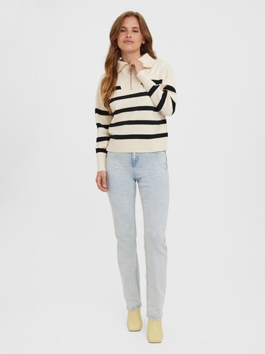 Thumbnail - Vero Moda Troyer "VMSABA STRIPE LS HIGHNECK BLOUSE GA NOOS"