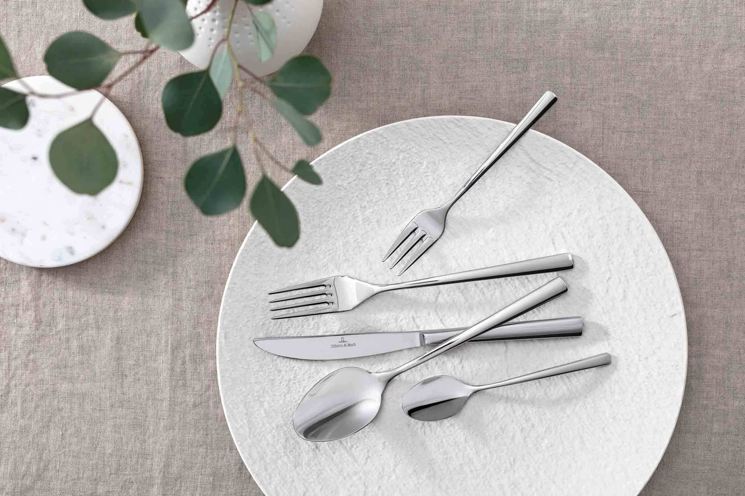 Villeroy & Boch Besteck-Set "Tafelbesteck Piemont 30er Set silber" günstig online kaufen