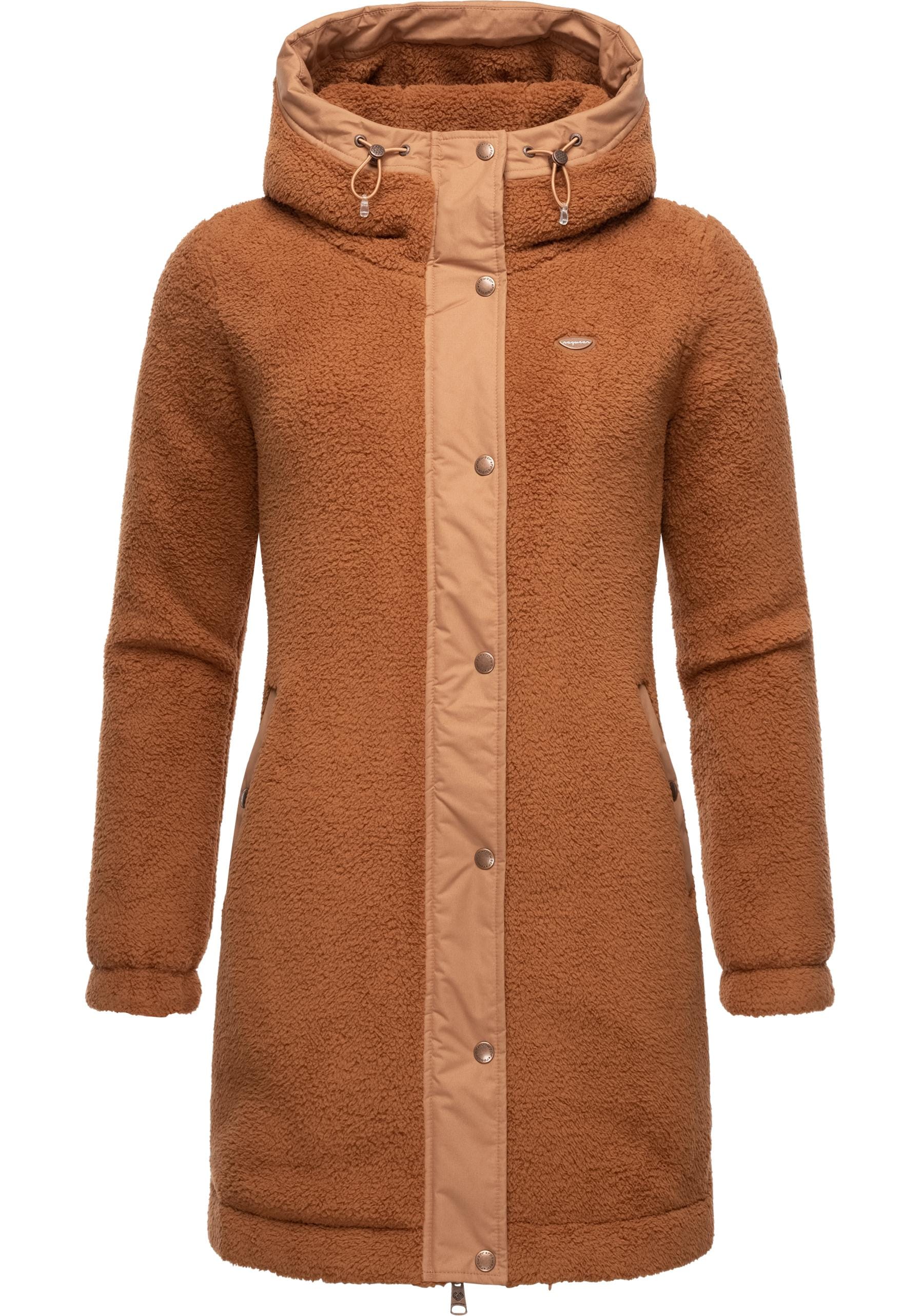 Ragwear Outdoorjacke »Cousy«, mit Kapuze, flauschige Übergangsjacke mit Teddyfell und Kapuze