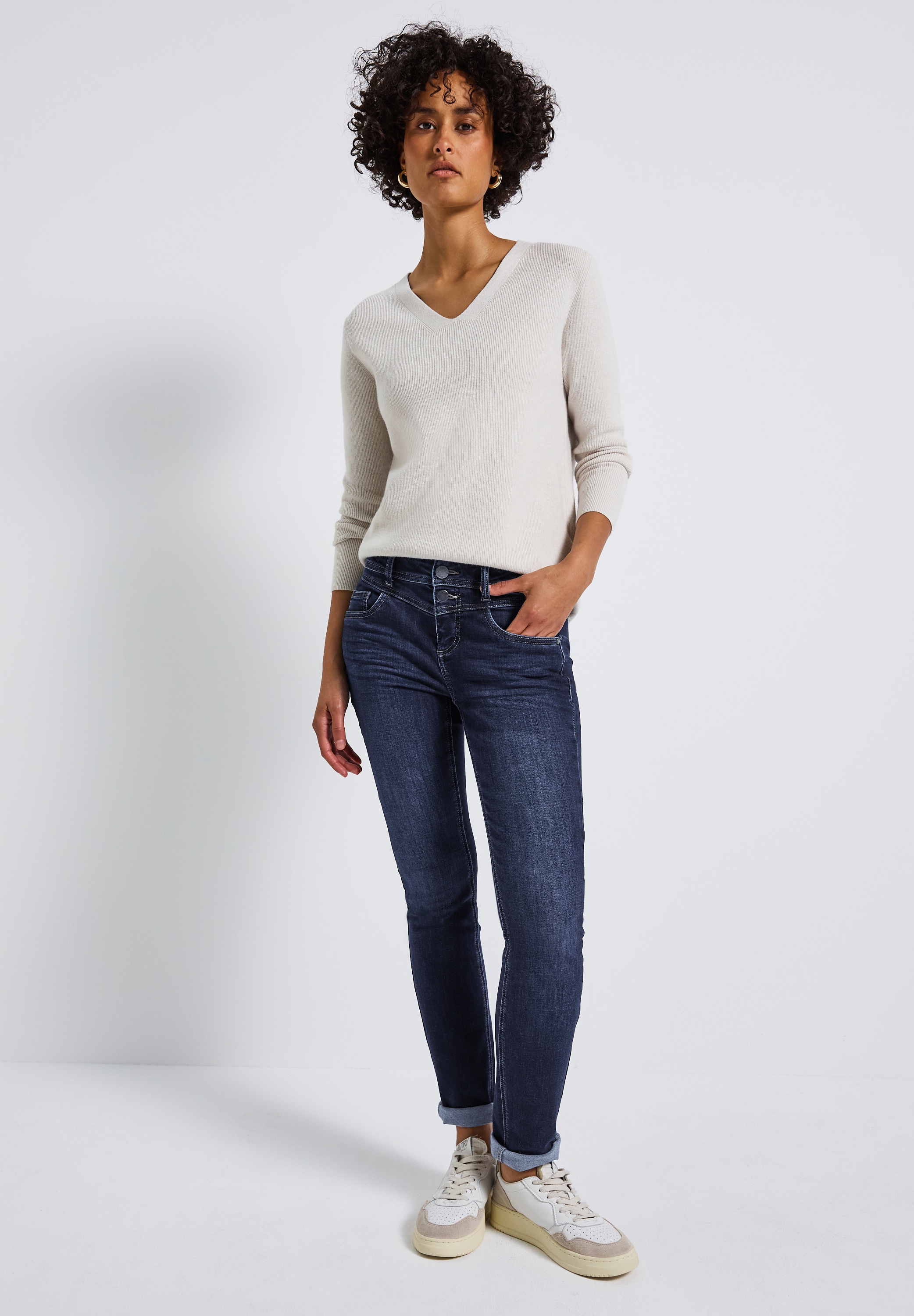 STREET ONE Slim-fit-Jeans, Middle Waist