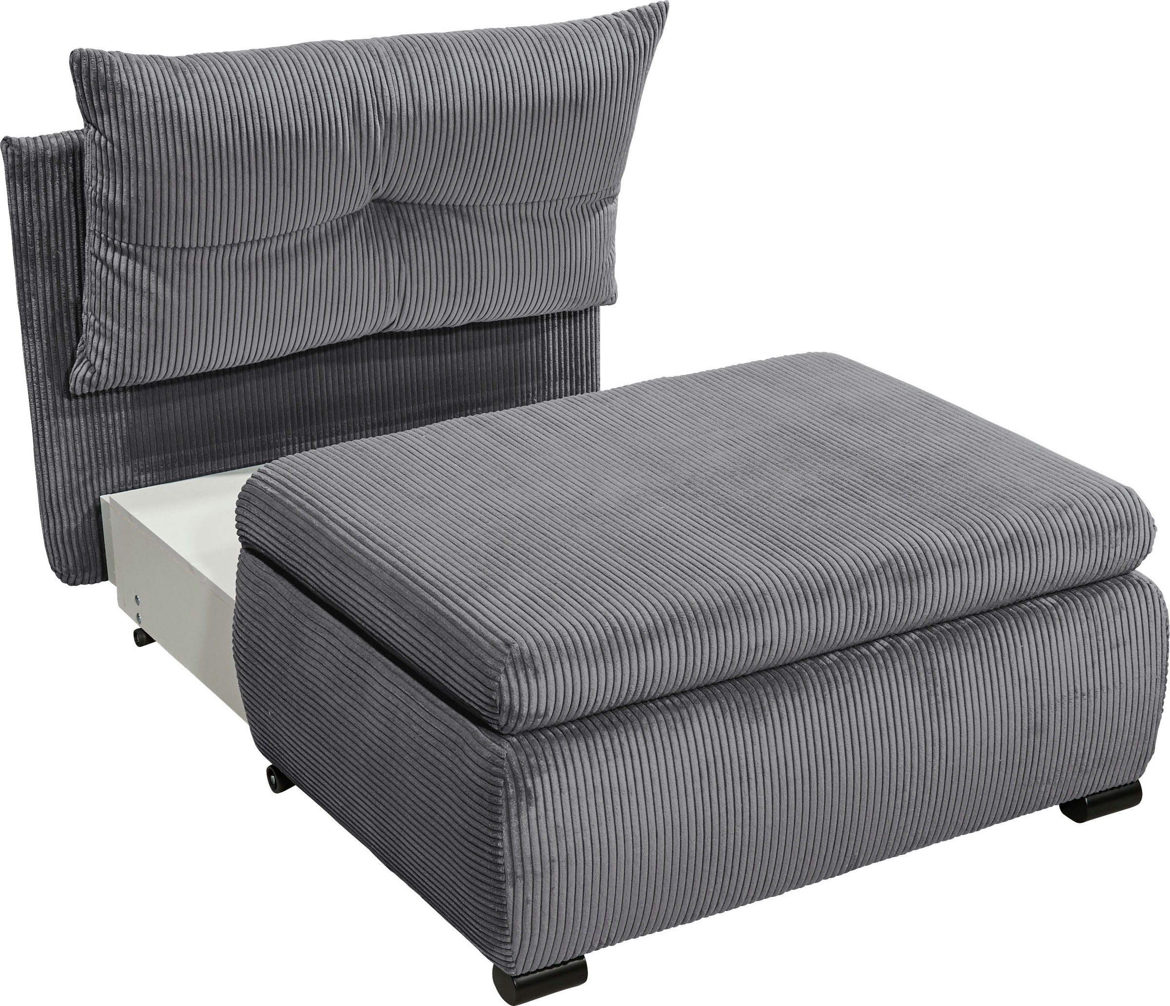 ED EXCITING DESIGN Schlafsofa »Charlie«, Schlafsessel mit Bettkasten & 1 Rückenkissen