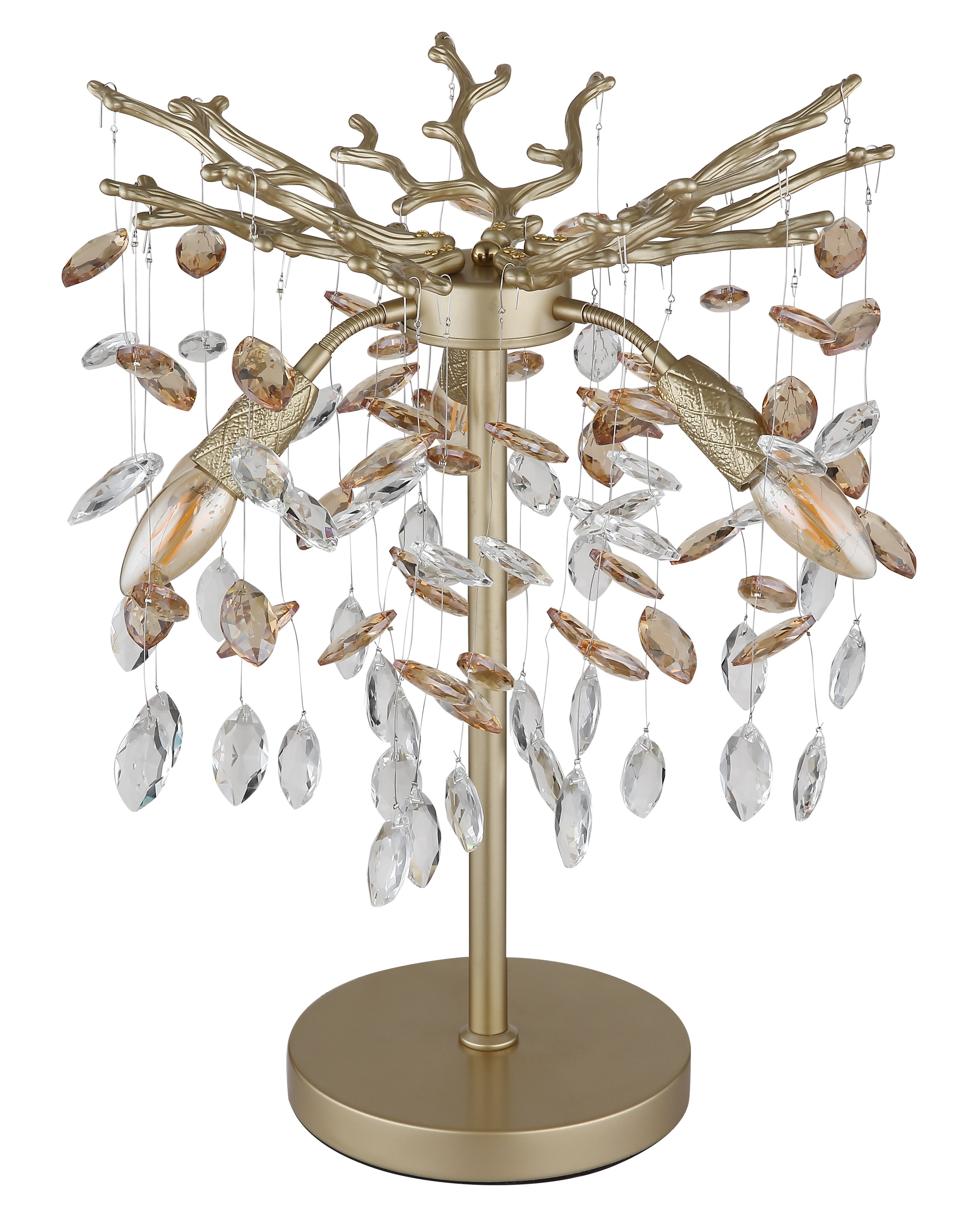 GLOBO LIGHTING Tischleuchte »QUEENA« E14 1 Stk. Tischleuchte mit Glaskristallen, klassisch