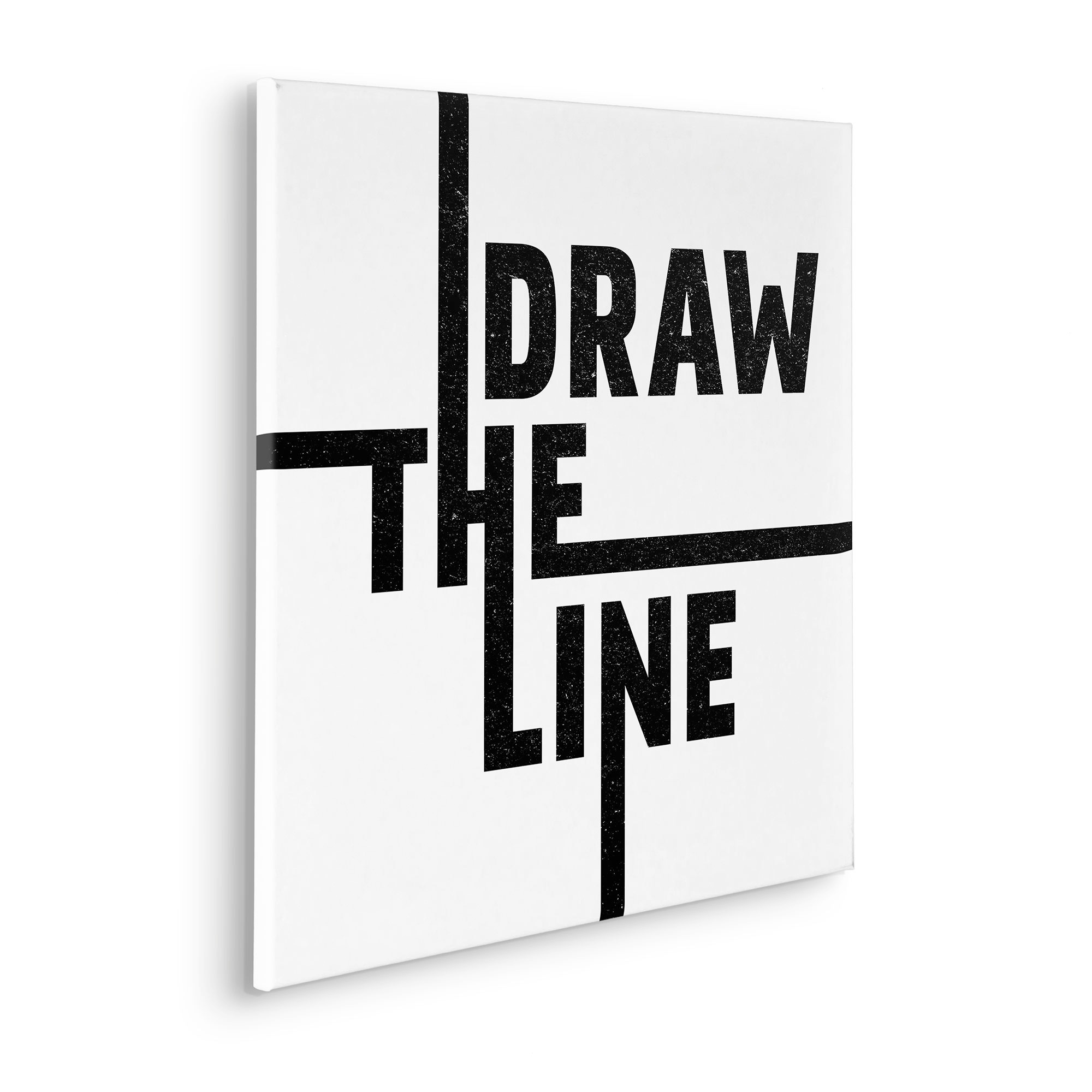 Komar Leinwandbild "Typo Draw the Line - Größe 60 x 60 cm", Natur, (1 St.), günstig online kaufen