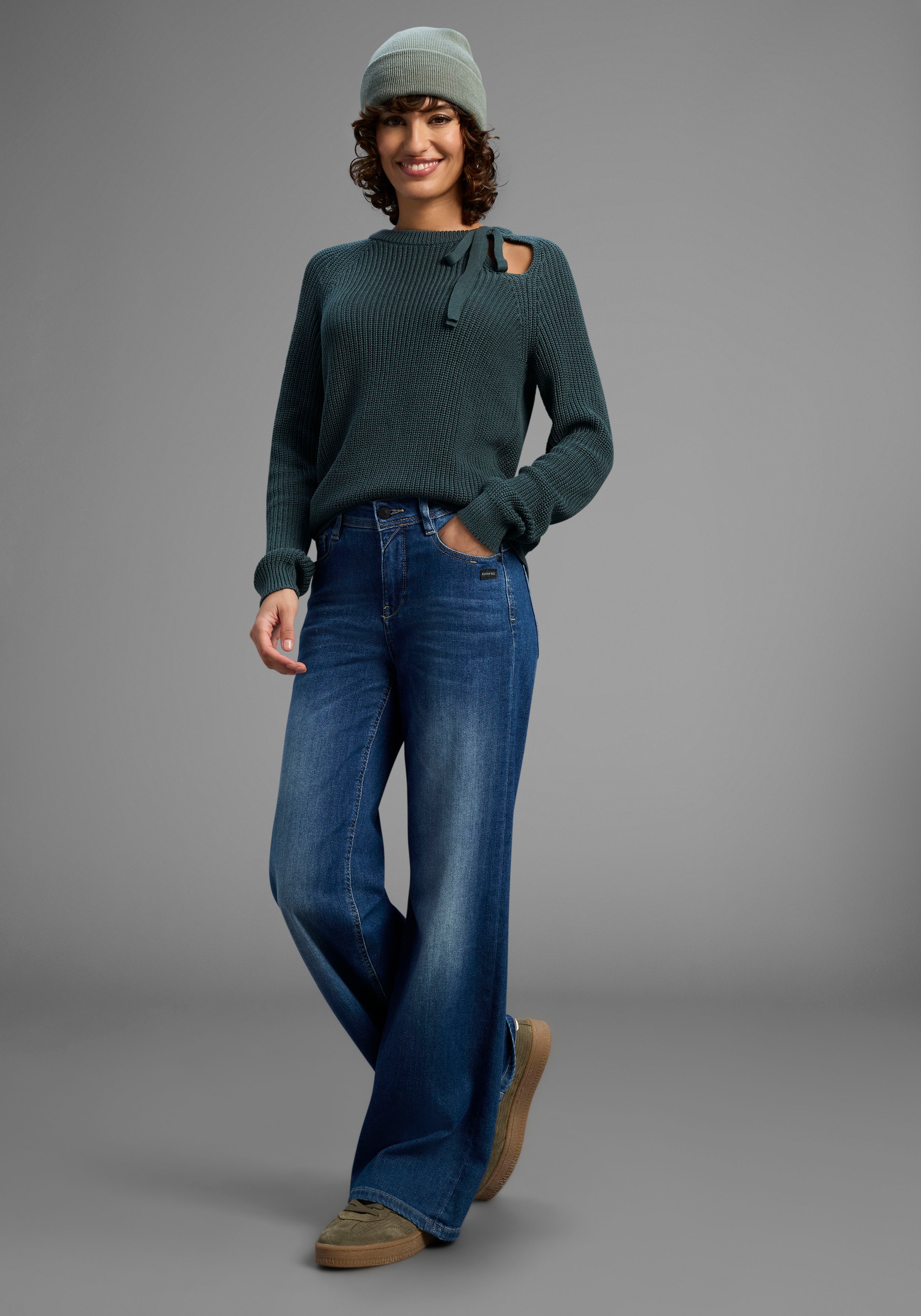 Laura Scott Strickpullover, mit Schleifendetail und Cut Out - NEUE KOLLEKTION