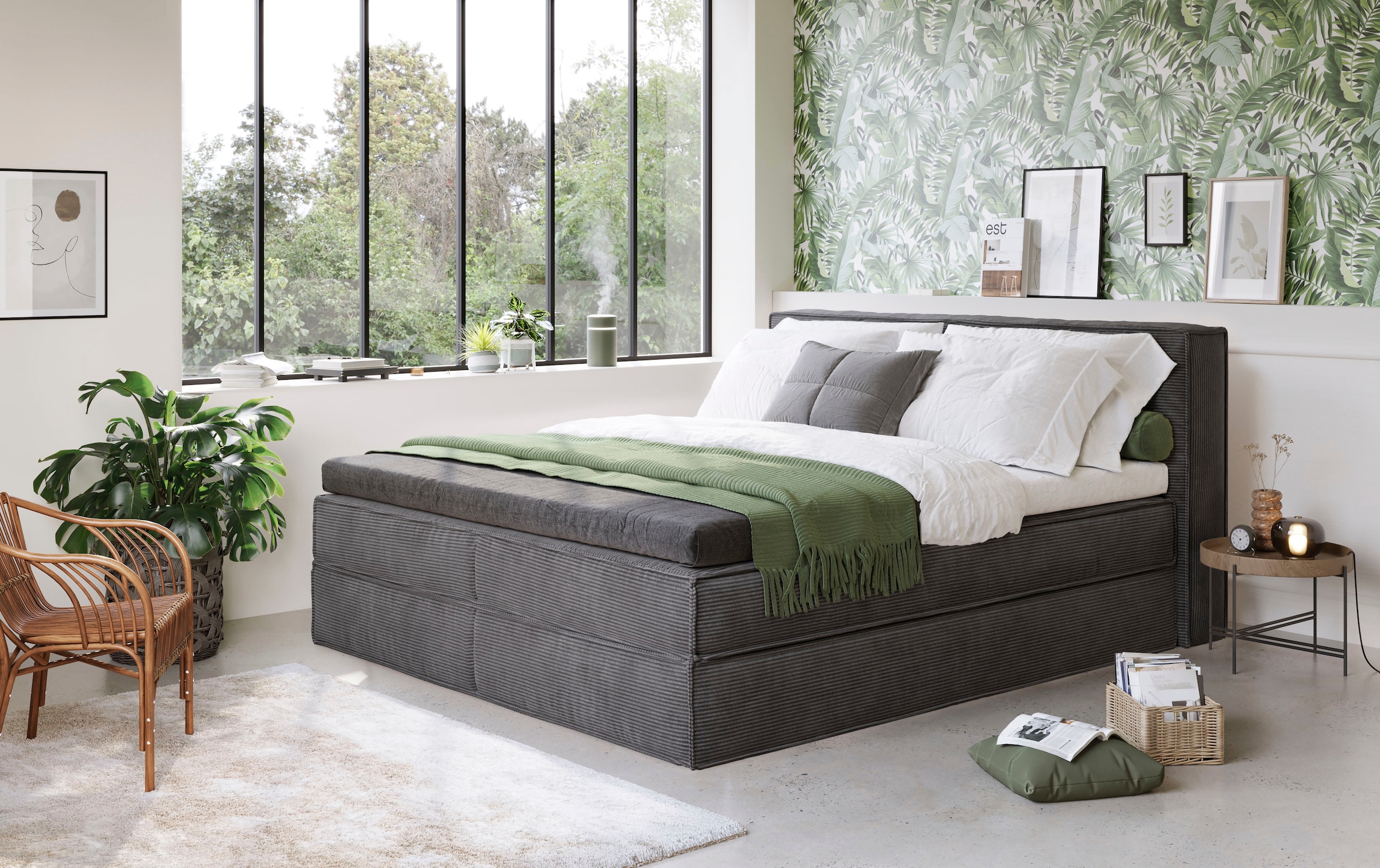 LeGer Home by Lena Gercke Boxspringbett "Addyson", (Härtegrade H2, H3 und H günstig online kaufen