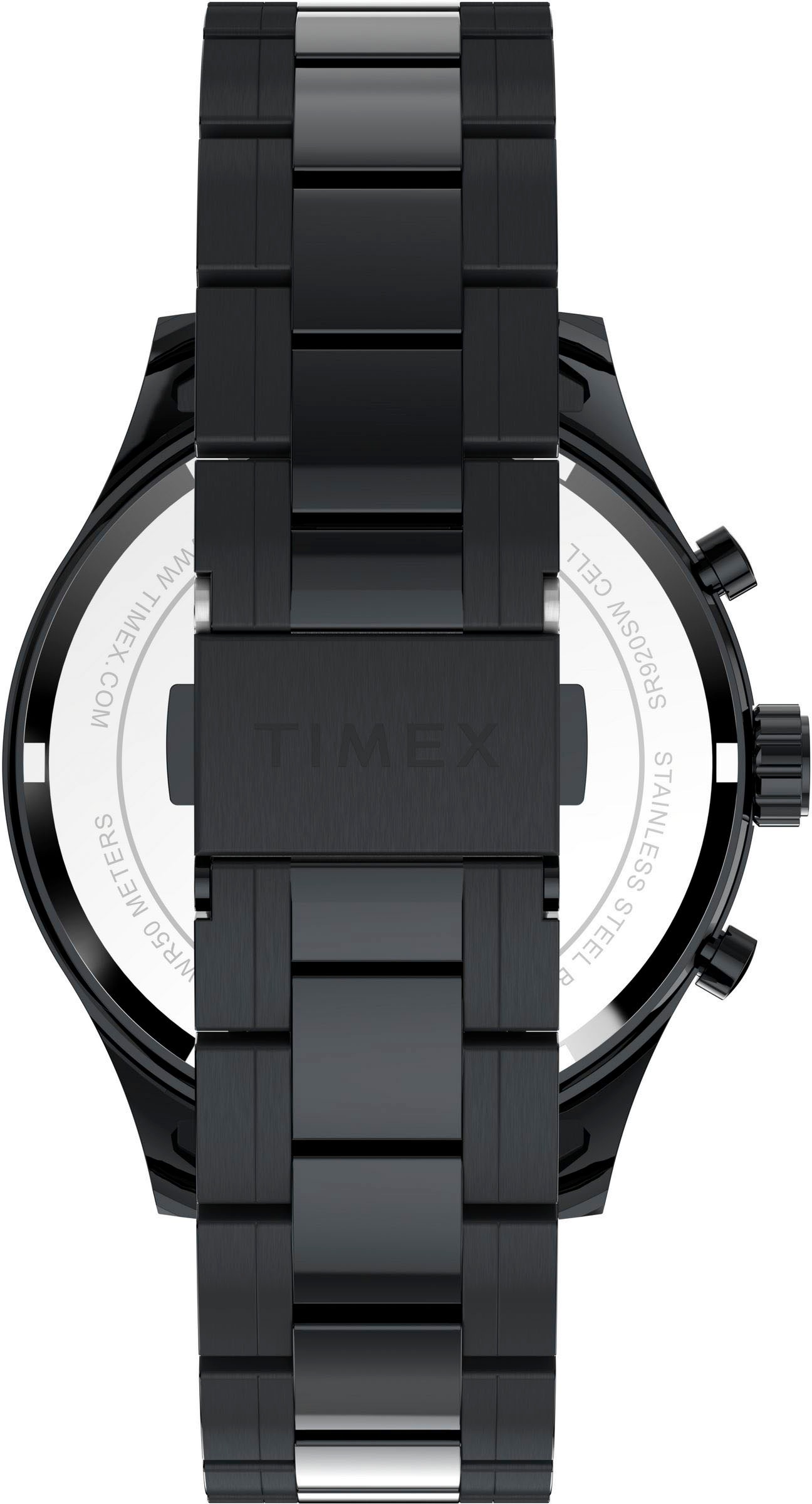 Timex Chronograph »DRESS CHRONO«, Quarzuhr, Armbanduhr, Herrenuhr,Edelstahlarmband,Stoppfunktion,Tag