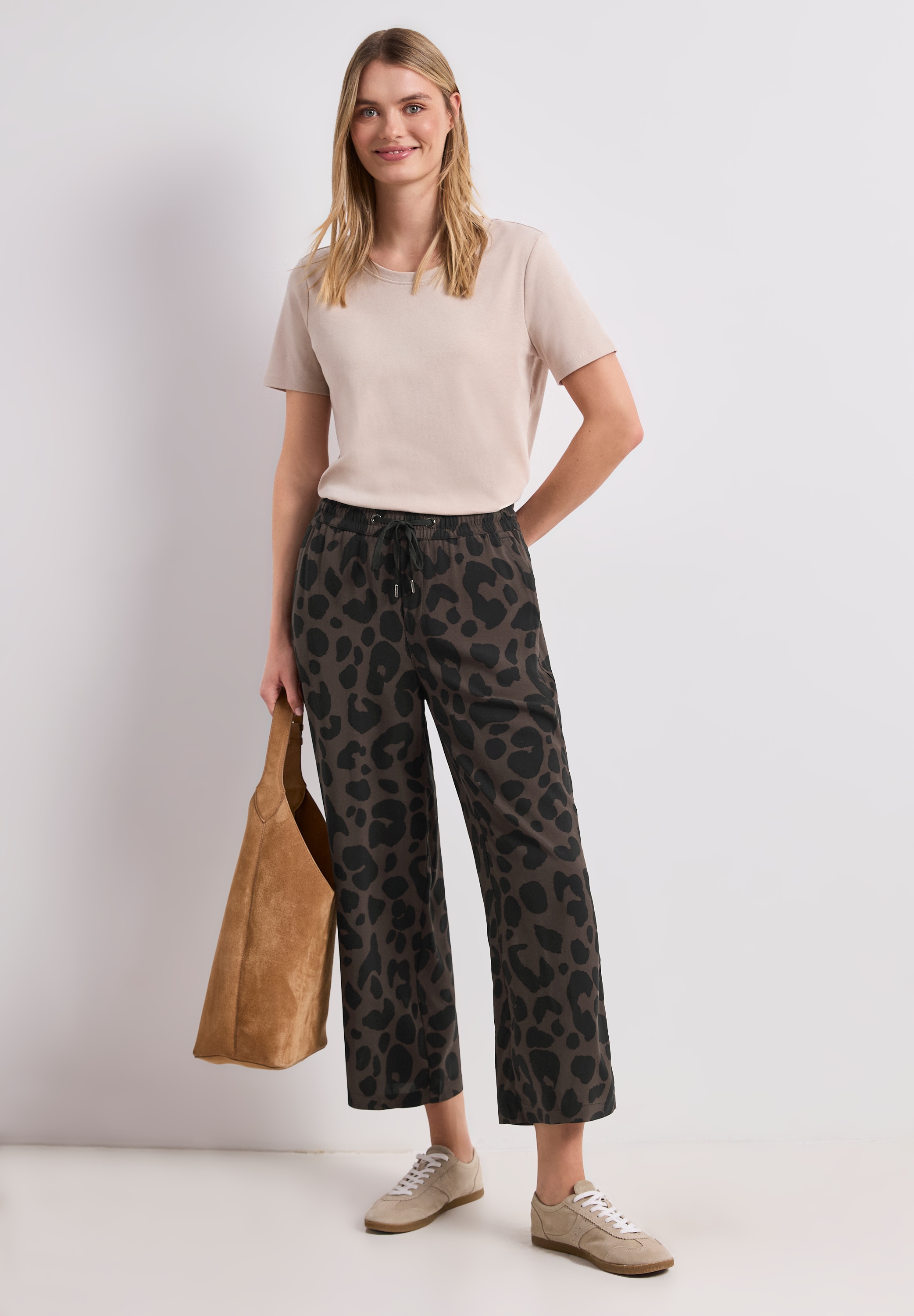 STREET ONE Stoffhose  mit allover Print