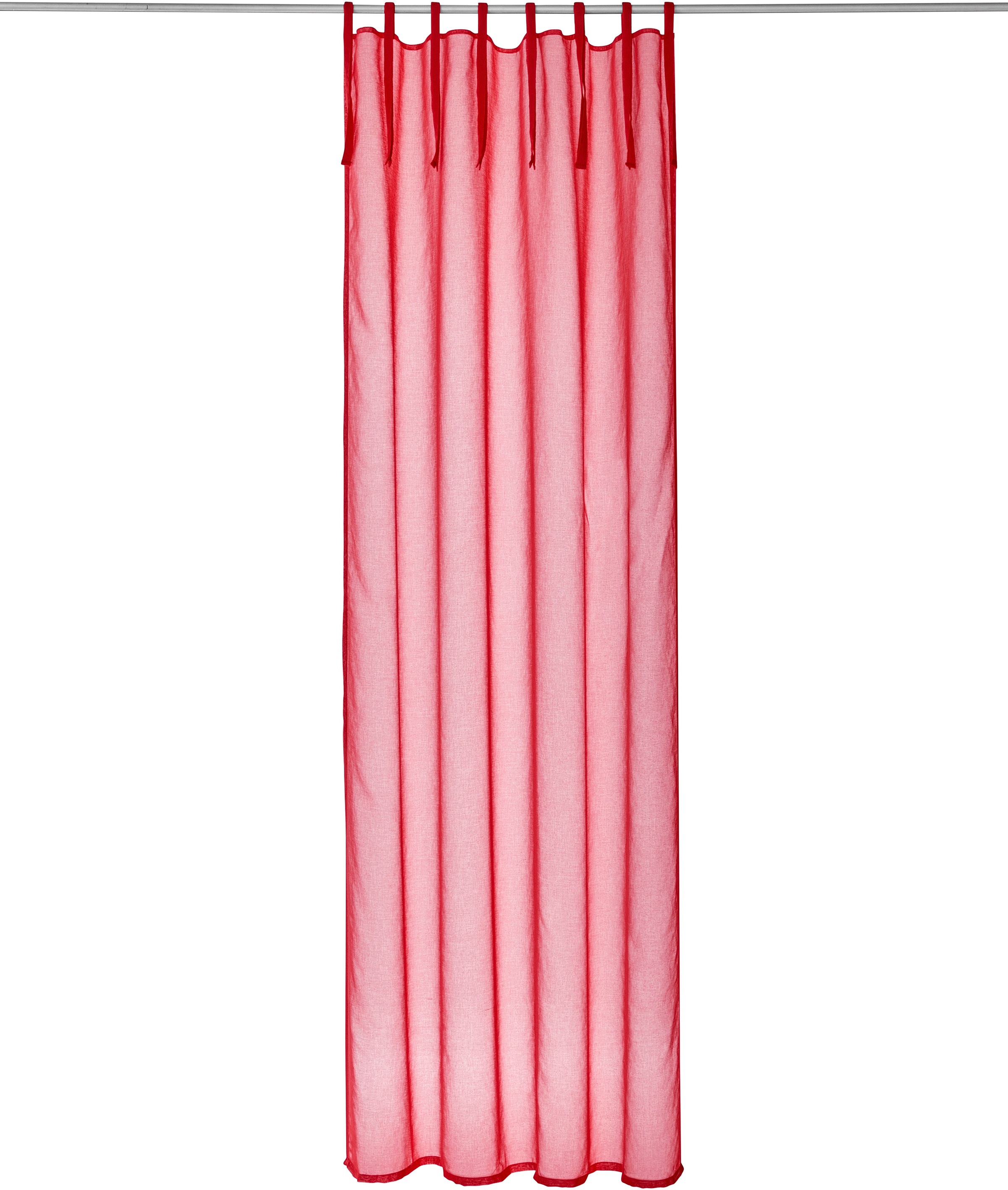 my home Gardine "TENDER" Bindebänder 1 Stk. tlg. transparent, Leinen Optik günstig online kaufen