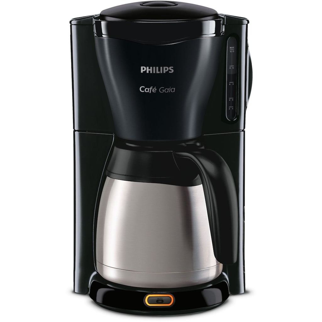 Philips Filterkaffeemaschine »Gaia Therm Timer HD7549/20«, 1,2 l Kaffeekanne, Papierfilter, 1x4, mit doppelwandiger Isolierkanne aus Edelstahl