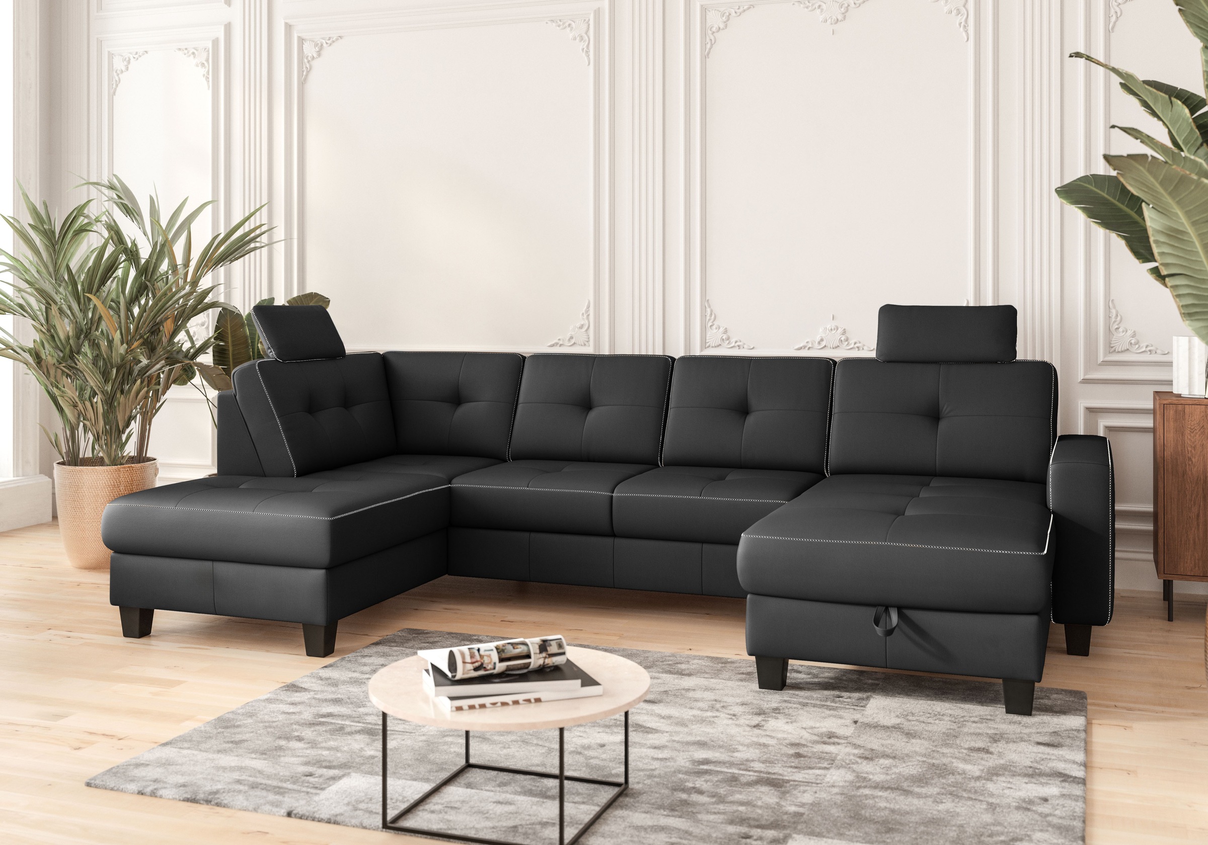 Places of Style Wohnlandschaft "Varese", wahlweise mit Bettfunktion und Bet günstig online kaufen