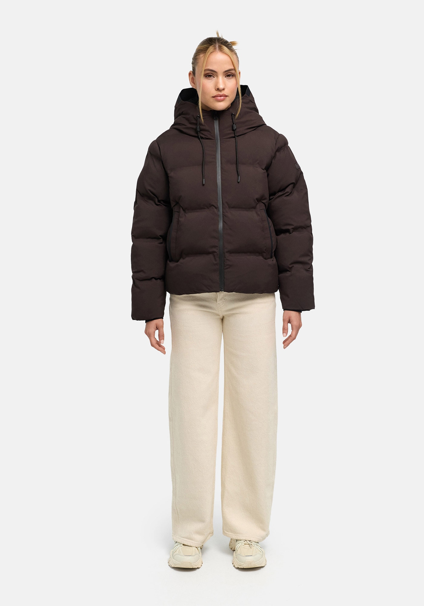 Marikoo "Paddie" mit Kapuze Winterjacke mit Kapuze und voluminöser Steppung
