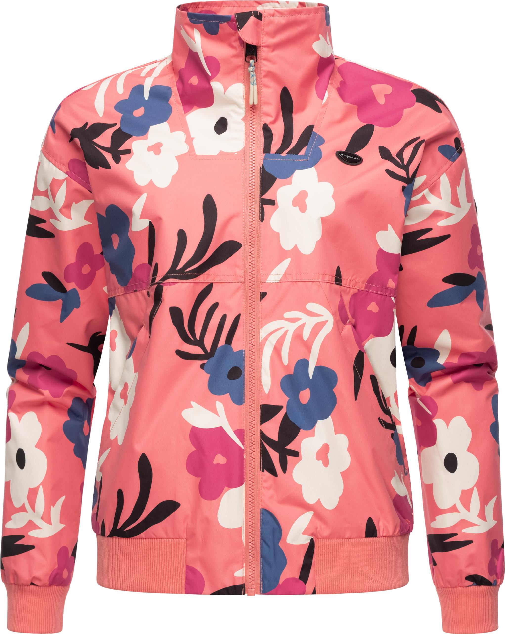 Ragwear Outdoorjacke "Goona Print", ohne Kapuze, Oversize Übergangsjacke mit modischem Allover-Print