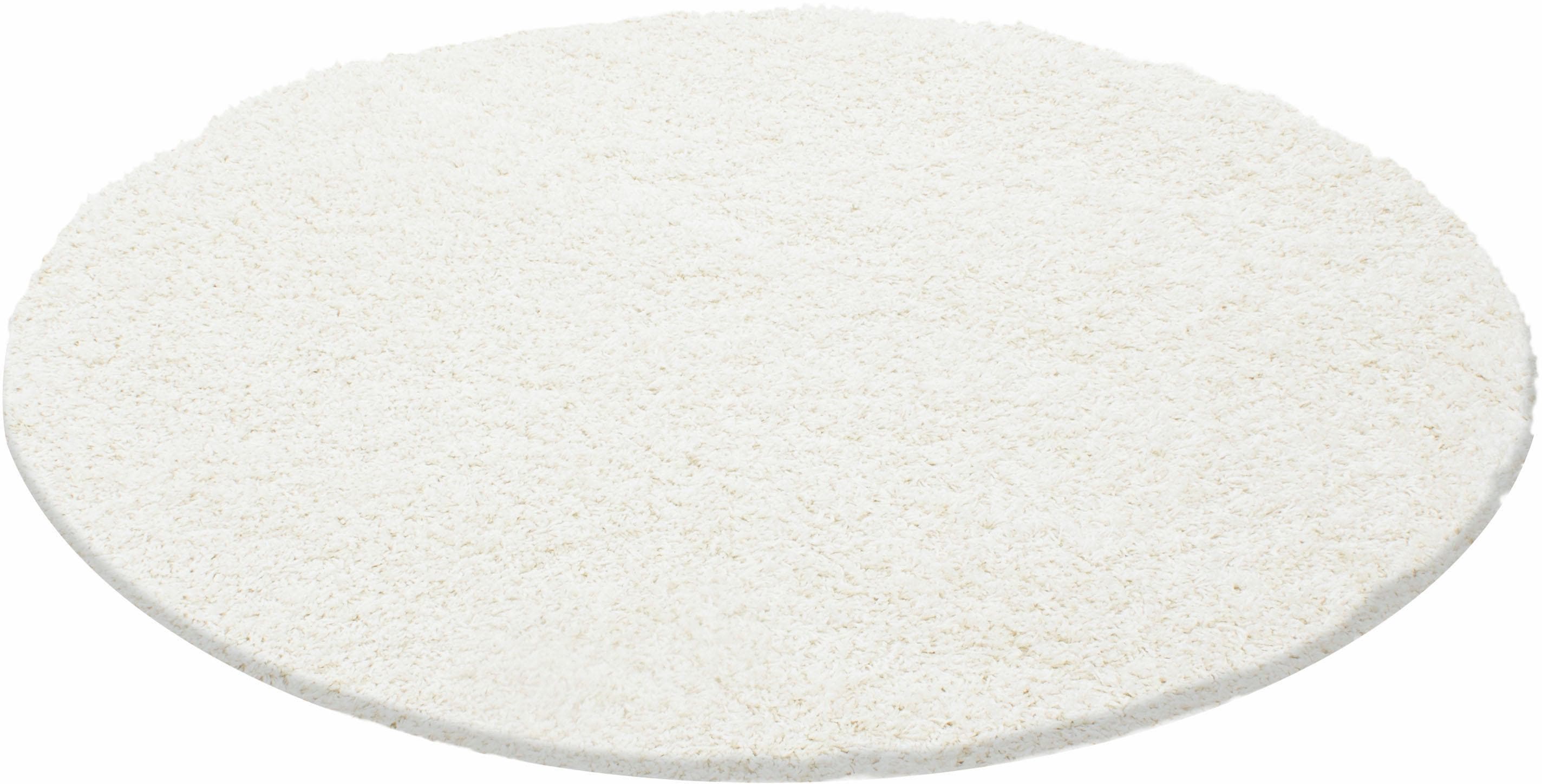 Ayyildiz Teppiche Hochflor-Teppich "Life Shaggy 1500, auch als Läufer und in Rund erhältlich" rund 30 mm Höhe Langflor, uni, große Farb- und Größenauswahl. Wohnzimmer, alle Räume