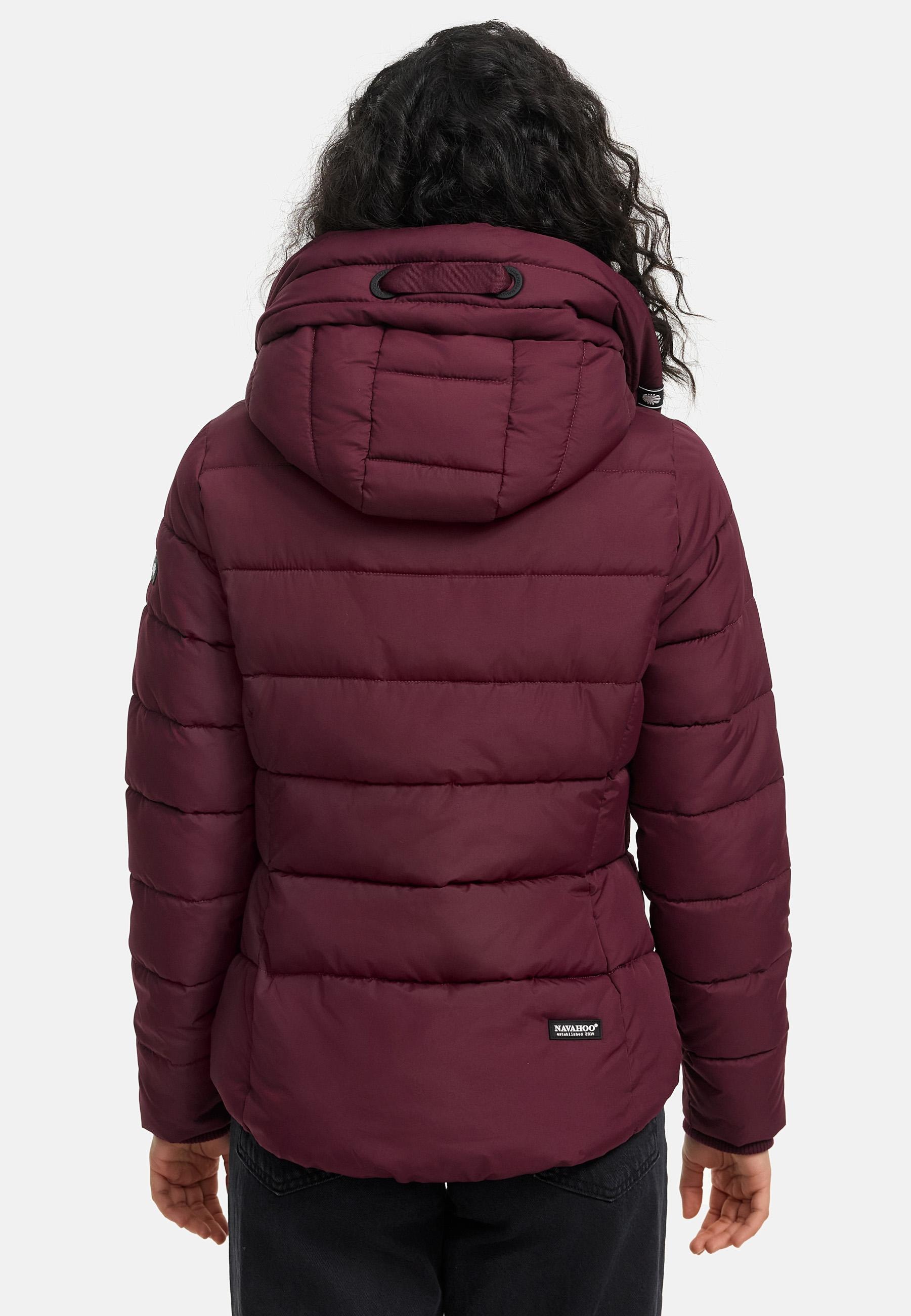 Navahoo Steppjacke »Amayaa«, mit Kapuze, stylische Damen Winterjacke mit coolen Applikationen