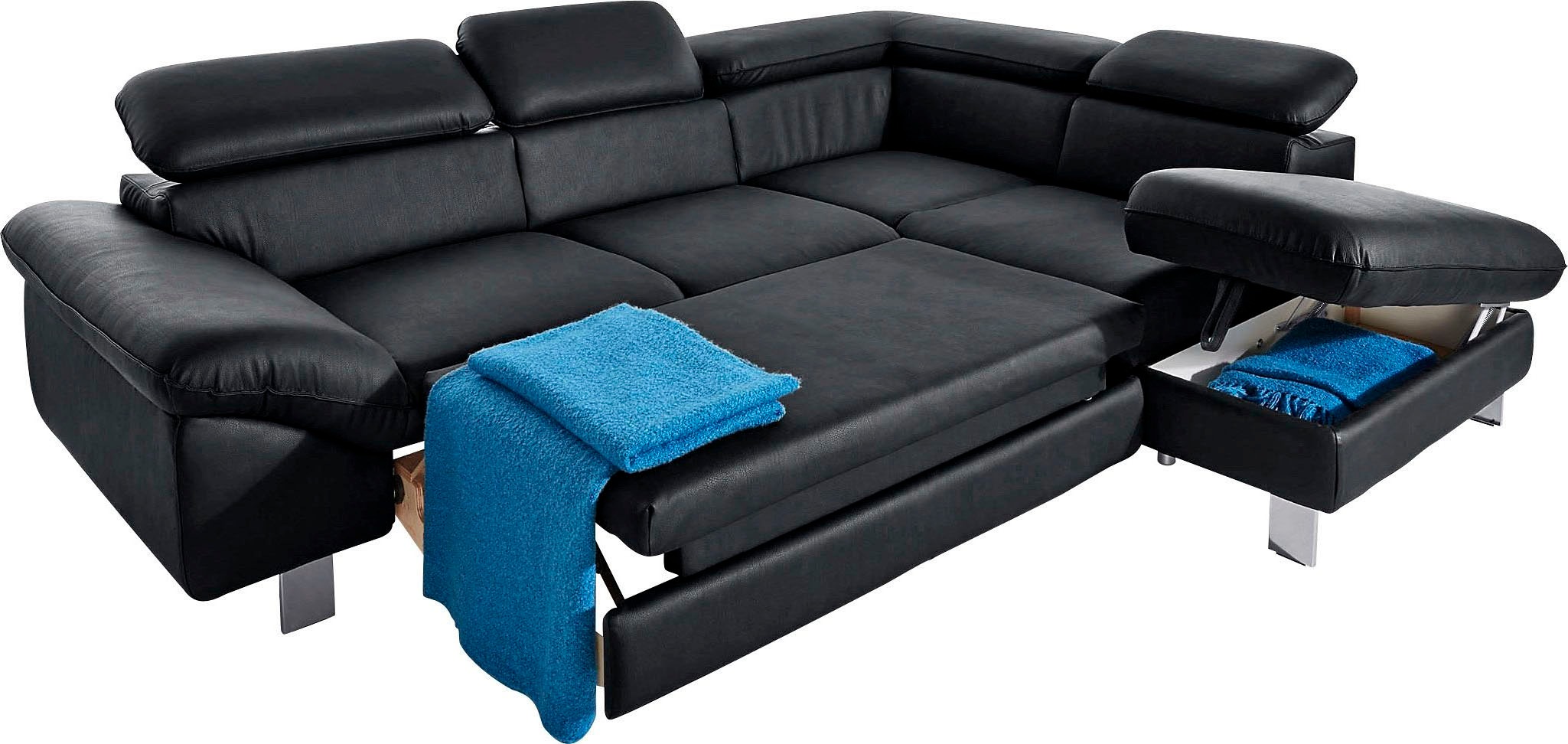 COTTA Ecksofa »Driver L-Form«, mit Kopfteilverstellung, wahlweise mit Bettfunktion & Bettkasten