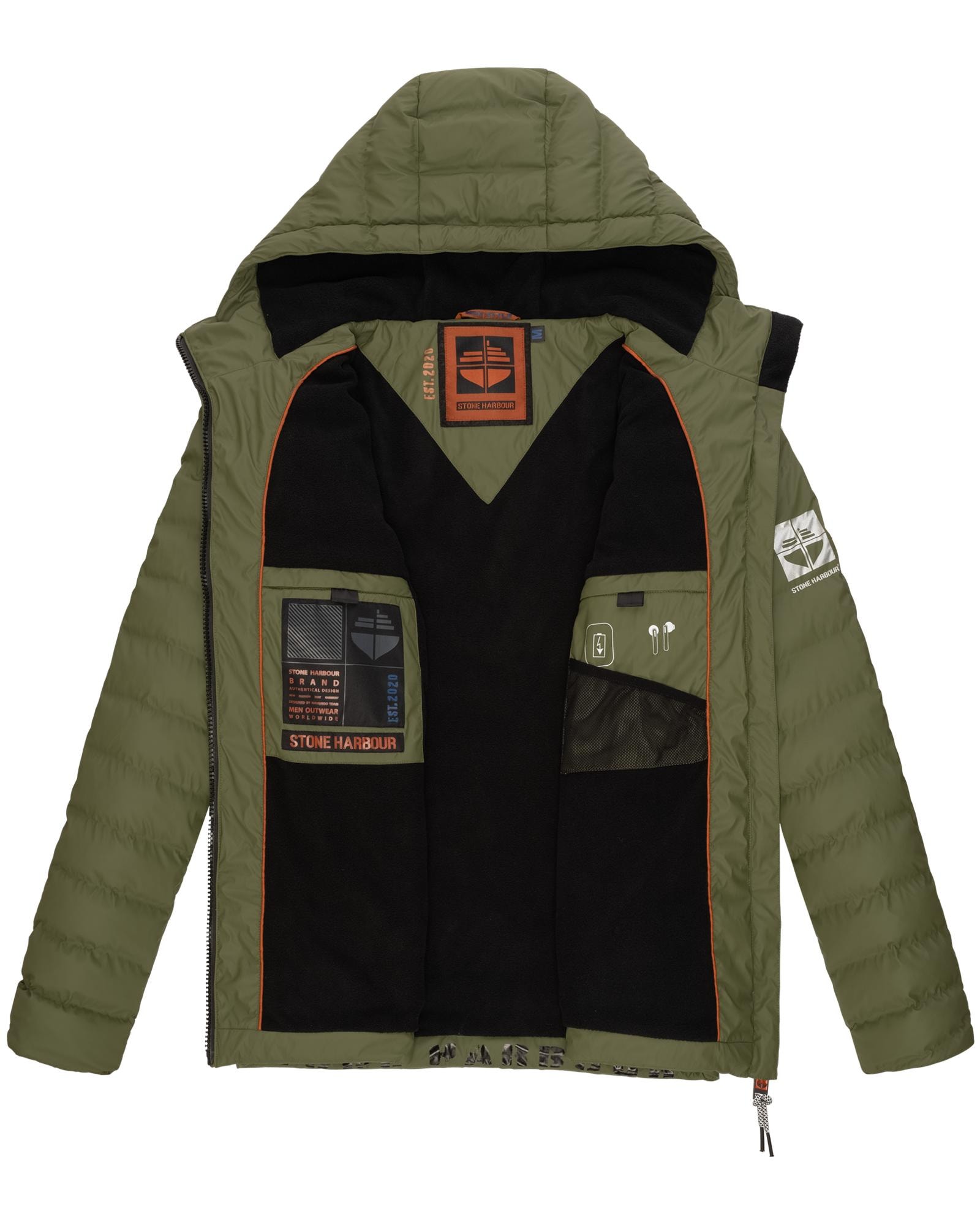 Stone Harbour Winterjacke »Zaharoo«, mit Kapuze, Wasserdichte, gesteppte Regenjacke für den Winter