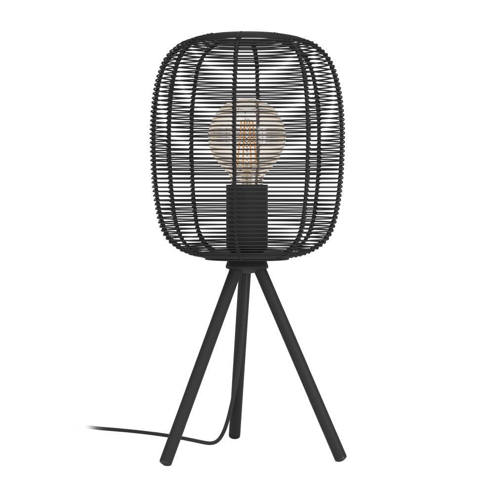 EGLO Tischleuchte »RINROE«, 1 flammig, Leuchtmittel E27 | ohne Leuchtmittel, dreibeinige Nachttischlampe, Tischleuchte, Metall in Schwarz