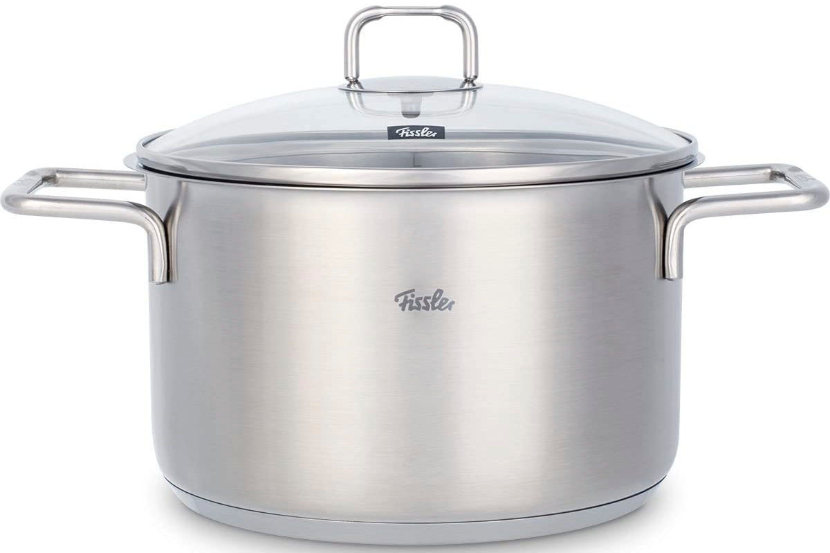 Fissler Topf-Set »Hamburg«, Edelstahl 18/10, (Set, 4 tlg., je 1 Kochtopf Ø 16, 20, 24 cm, 1 Bratentopf Ø 20 cm, mit Deckel), Induktion Made in Germany - Premium Qualität