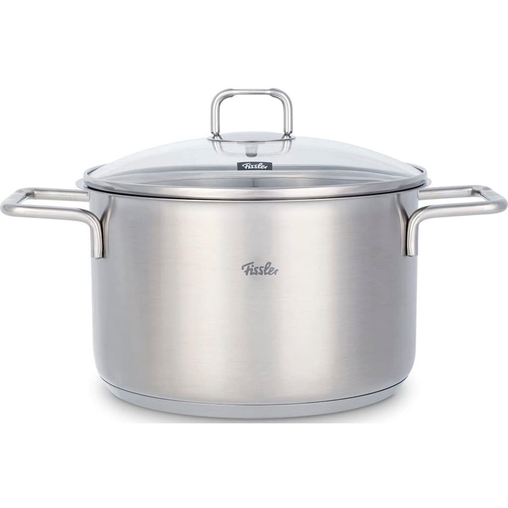 Fissler Topf-Set »Hamburg«, Edelstahl 18/10, (Set, 4 tlg., je 1 Kochtopf Ø 16, 20, 24 cm, 1 Bratentopf Ø 20 cm, mit Deckel), Induktion Made in Germany - Premium Qualität