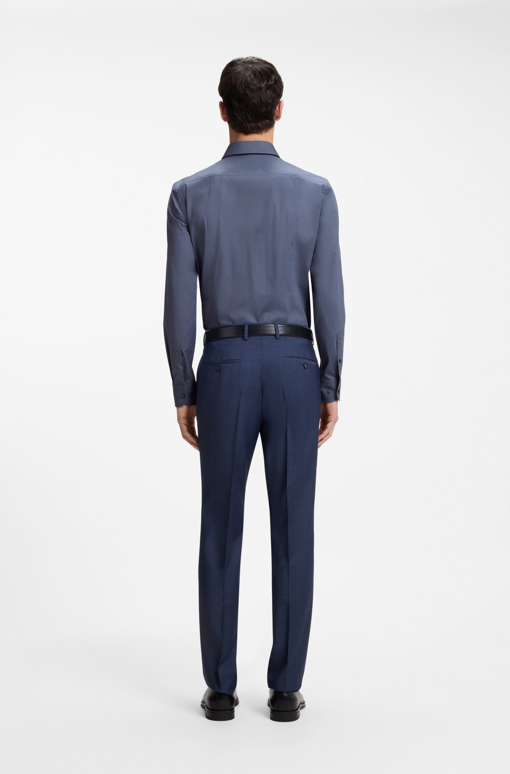 BOSS Business Shirt Open Blue Poplin 43 3