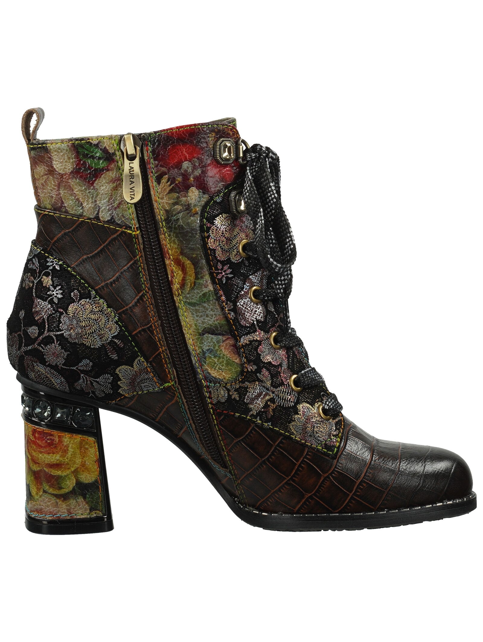 LAURA VITA Schnürstiefelette »LAURA VITA Stiefelette Leder/Textil«