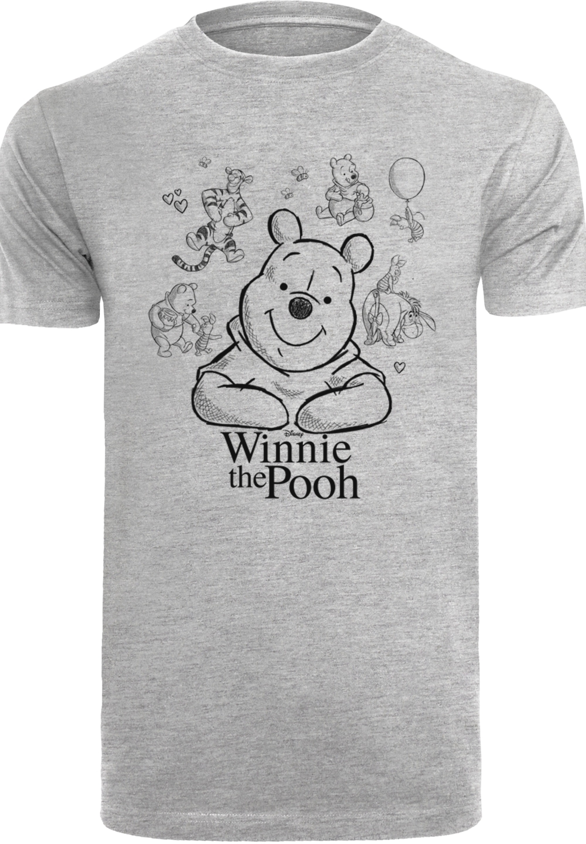 F4NT4STIC T-Shirt »Winnie Sketch«, Collage | BAUR Puuh Der ▷ Bär Print für