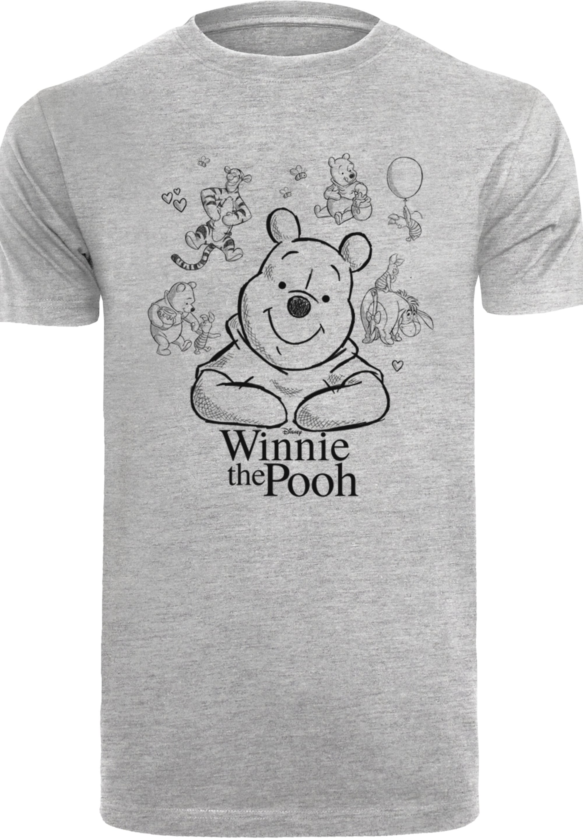 F4NT4STIC T-Shirt "Winnie Puuh Der Bär Collage Sketch", Print günstig online kaufen