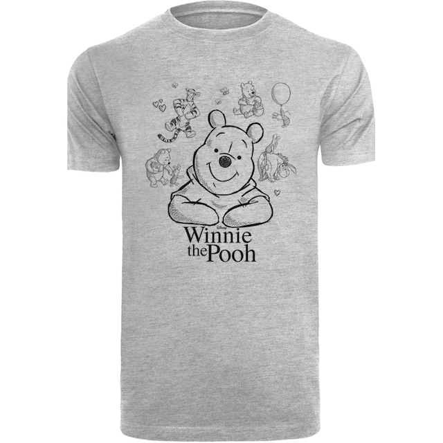 F4NT4STIC T-Shirt »Winnie Puuh Der Bär Collage Sketch«, Print ▷ für | BAUR