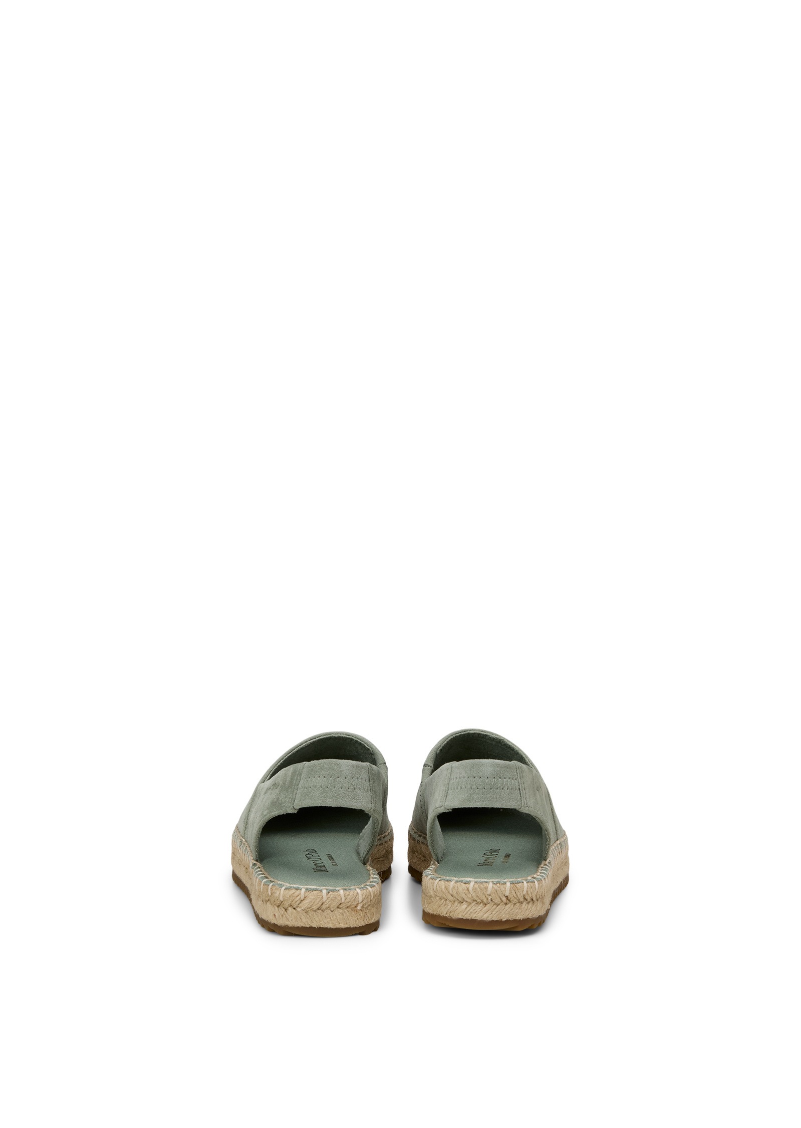 Espadrille MARC O'POLO "aus Suede-Ziegenleder", Damen, Gr. 36, calm sage, Obermaterial: 100% Leder (Ziege), unifarben, Schuhe Espadrille 3