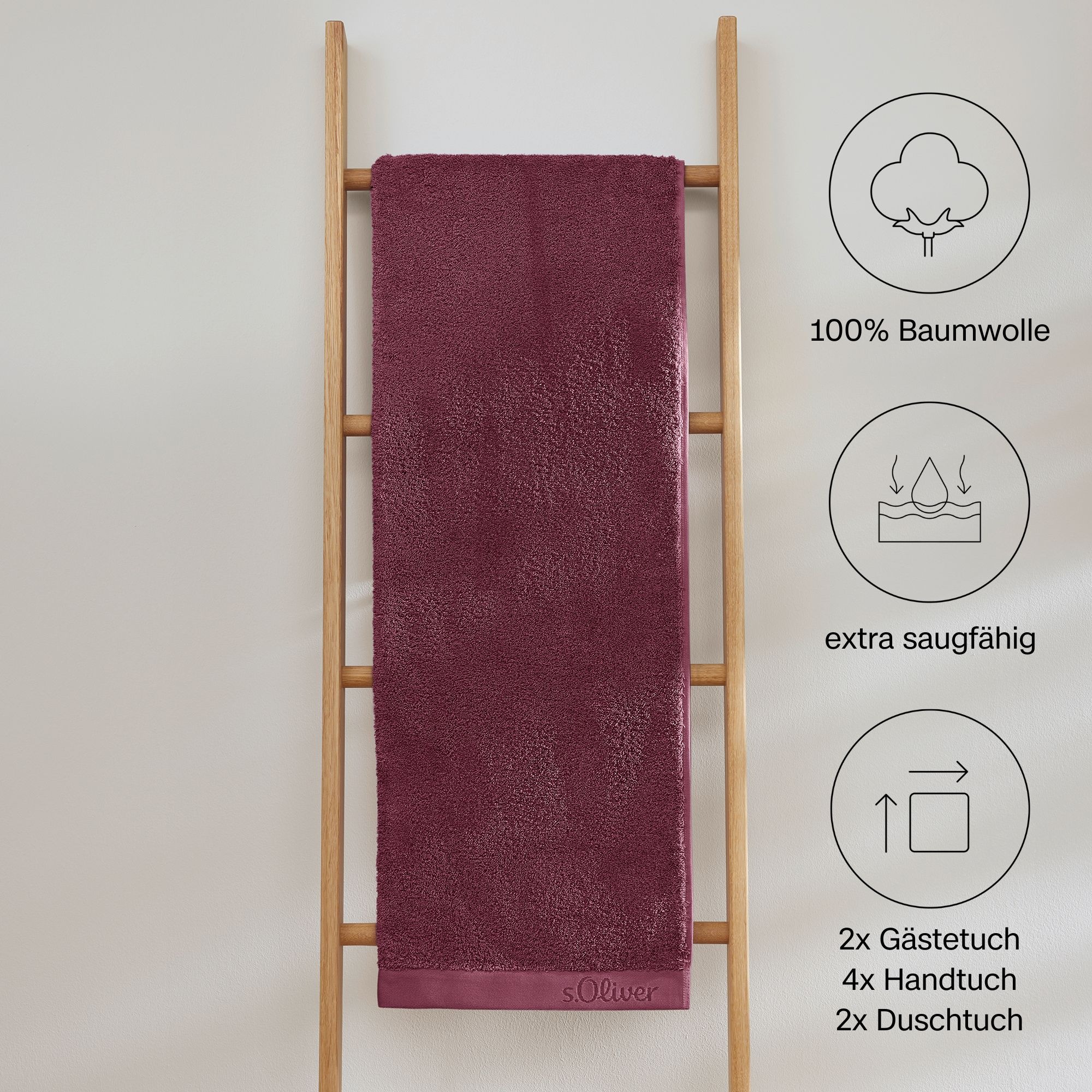 s.Oliver Handtuch Set "s.Oliver, Premium Qualität, 600 gr/m²" Set 8 Stk. Wa günstig online kaufen